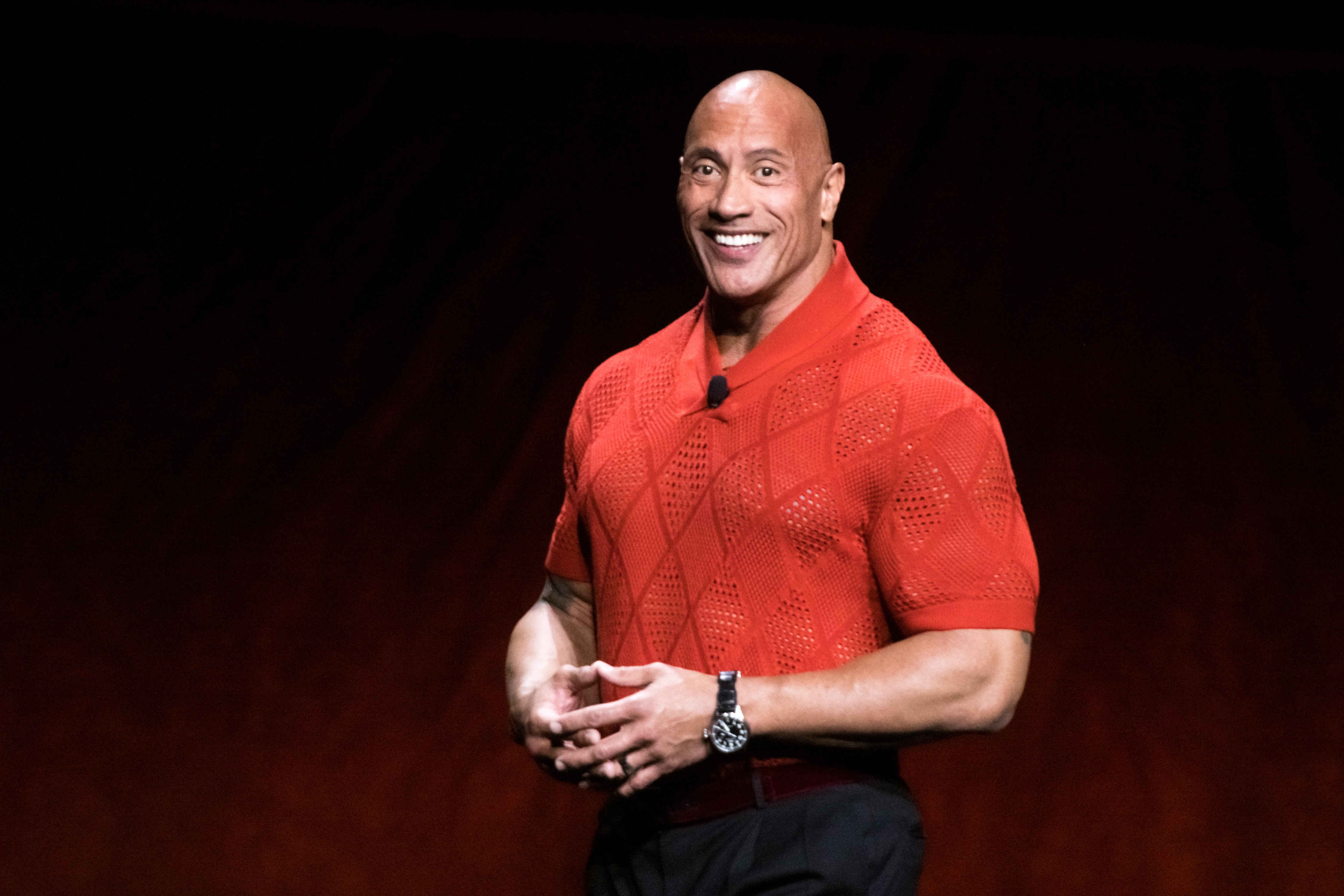 Actor Dwayne "The Rock" Johnson speaks onstage during CinemaCon 2022 - Warner Bros. Pictures “The Big Picture” Presentation during CinemaCon 2022 at Caesars Palace on April 26, 2022 in Las Vegas, Nevada. | Source: Getty Images