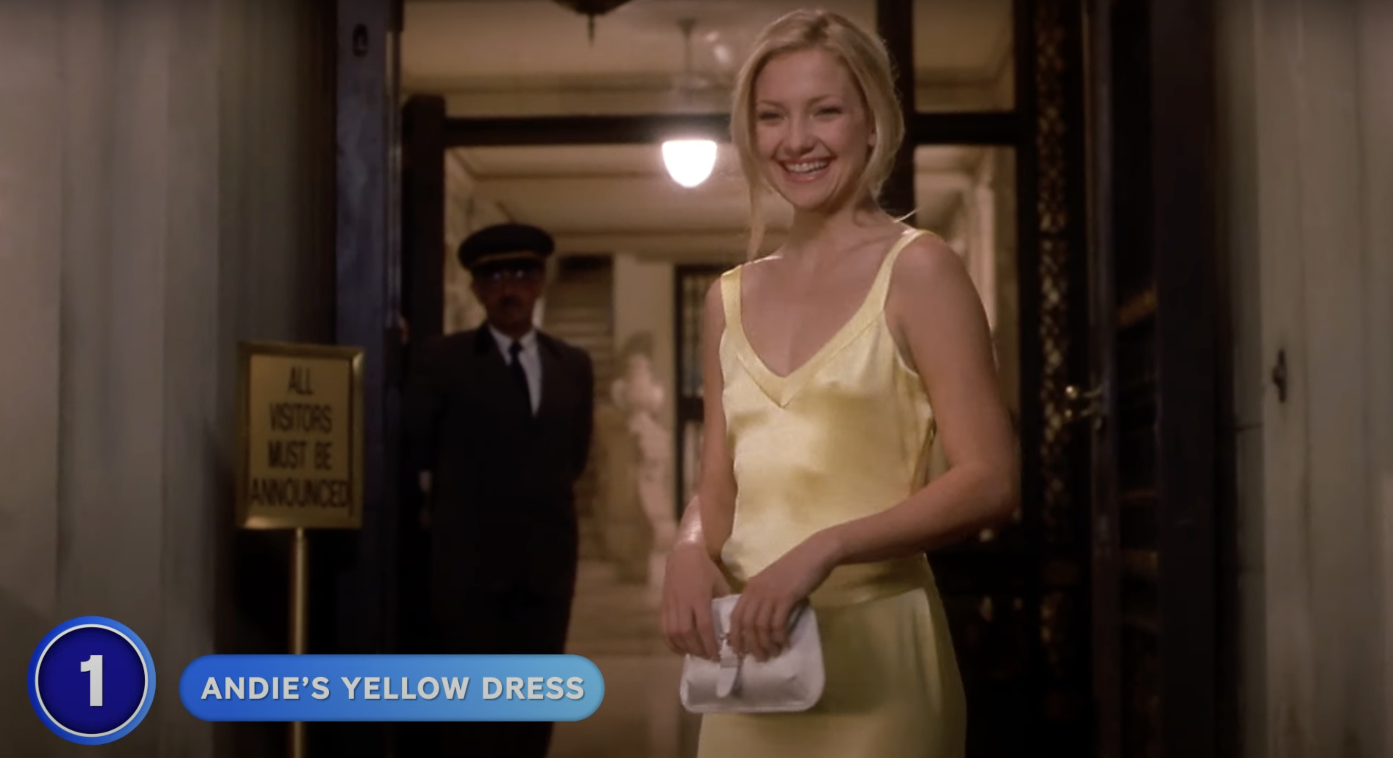 Kate Hudson in her iconic yellow dress in the film "How to Lose a Guy in 10 Days," as seen in a video shared on April 14, 2024 | Source: YouTube/paramountmovies