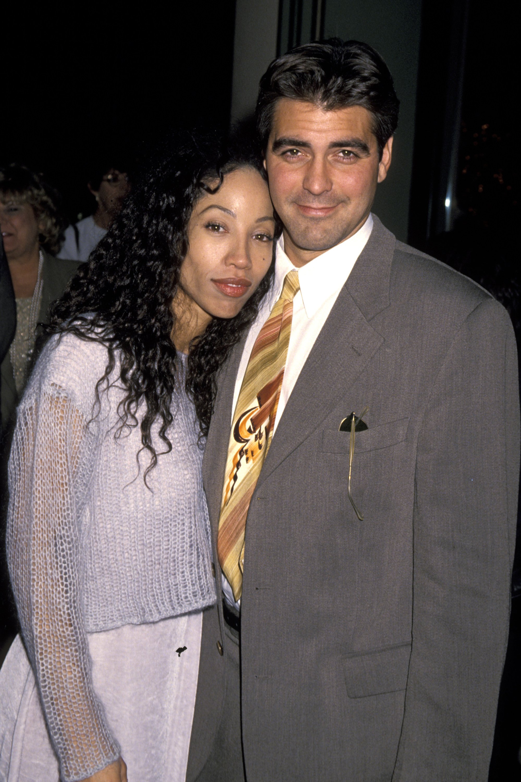 Actress Kimberly Russell and George Clooney at the Beverly Hilton Hotel in Beverly Hills, California. / Source: Getty Images