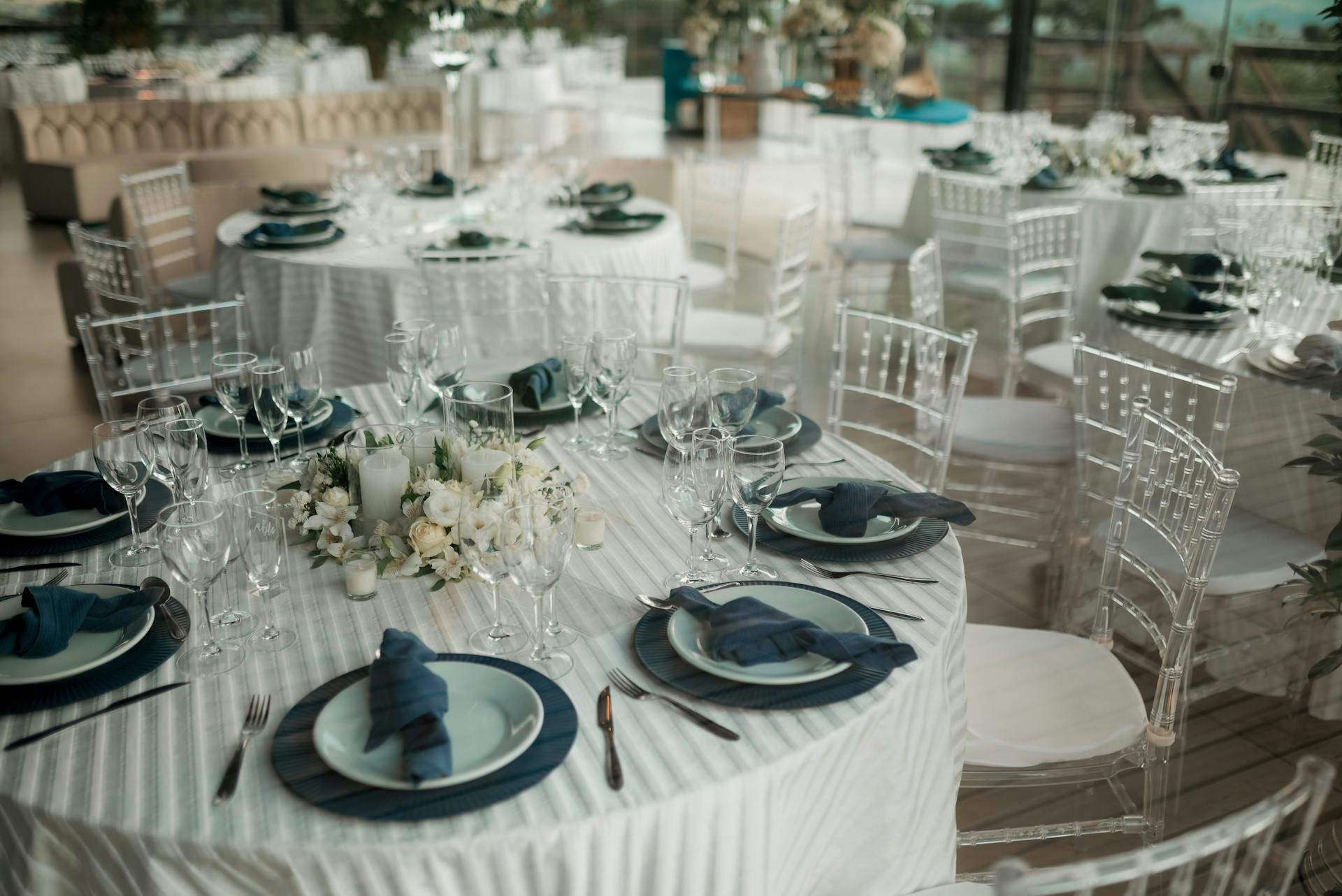Table setting at a wedding reception | Source: Pexels