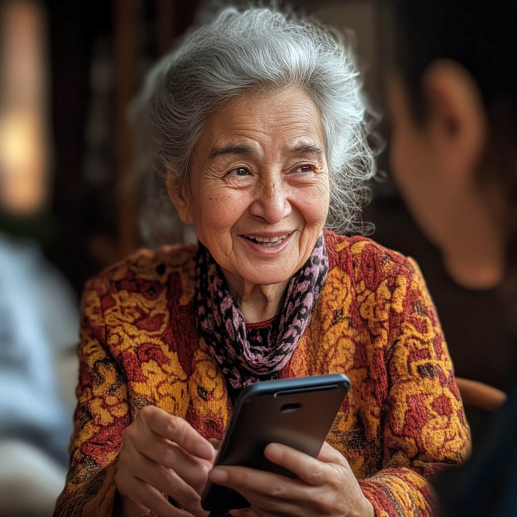 Senior woman having a conversation with her daughter in law | Source: Midjourney