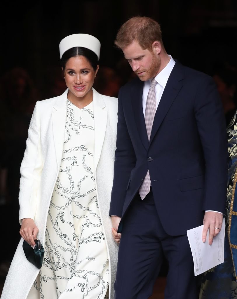 Meghan, Duchess of Sussex and Prince Harry, Duke of Sussex depart the Commonwealth Service on Commonwealth Day at Westminster Abbey | Photo: Getty Images