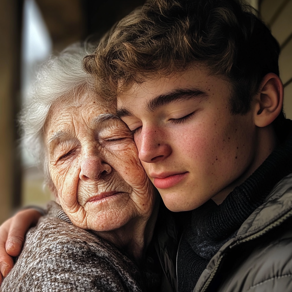 A man and his elderly mother | Source: Midjourney