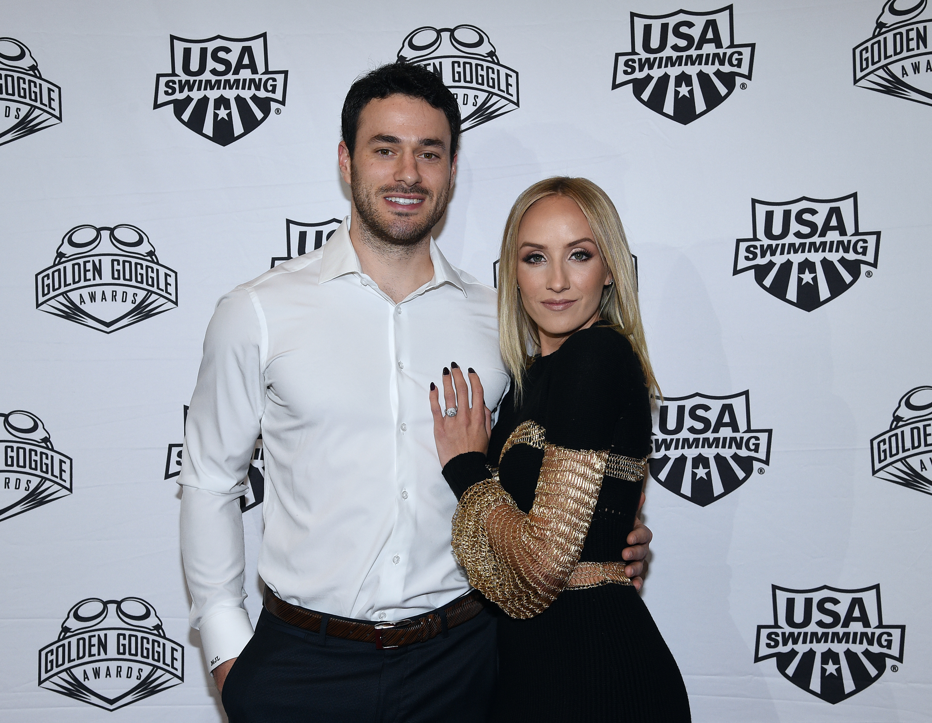 Matt Lombardi and Nastia Liukin attend the 2017 USA Swimming Golden Goggle Awards at J.W. Marriott at L.A. Live on November 19, 2017, in Los Angeles, California. | Source: Getty Images