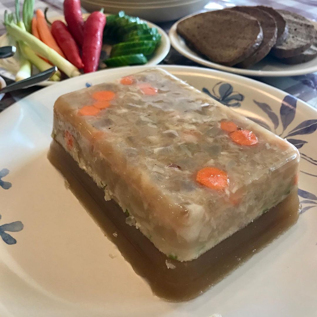 Slab of Calf's foot jelly | Source: Instagram