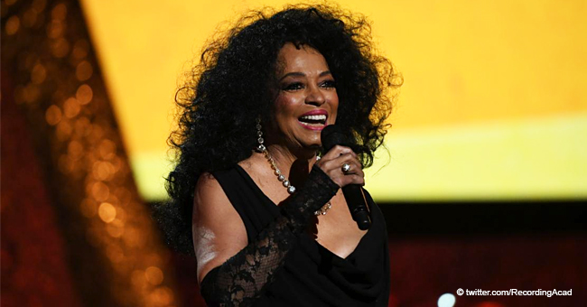 Diana Ross Is a Real Fashion Icon in a Seductive Open-Shoulder Black Gown