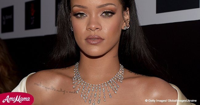 Rihanna shares new photos supporting beauty line where she is almost naked