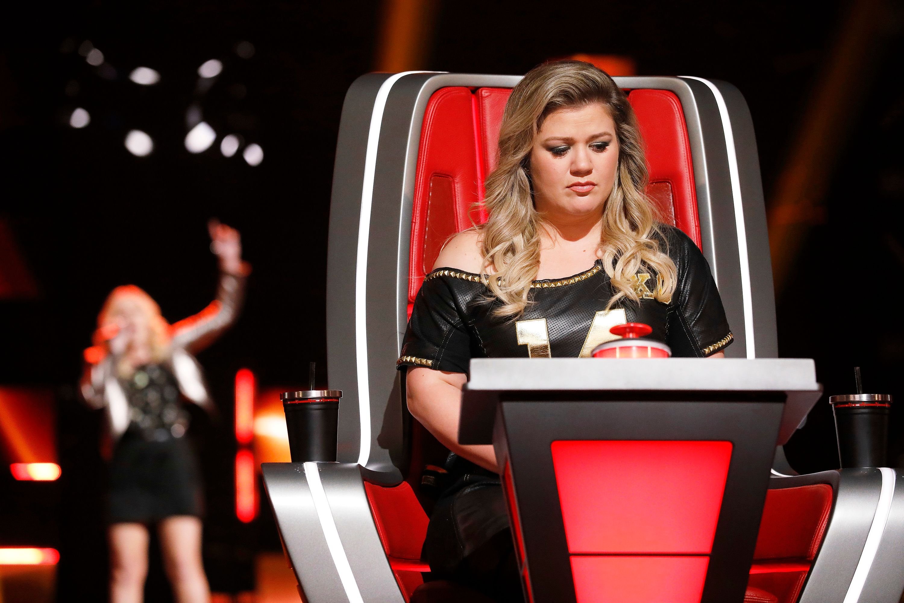 Country star Kelly Clarkson  during "The Voice's" Blind Auditions | Source: Getty Images