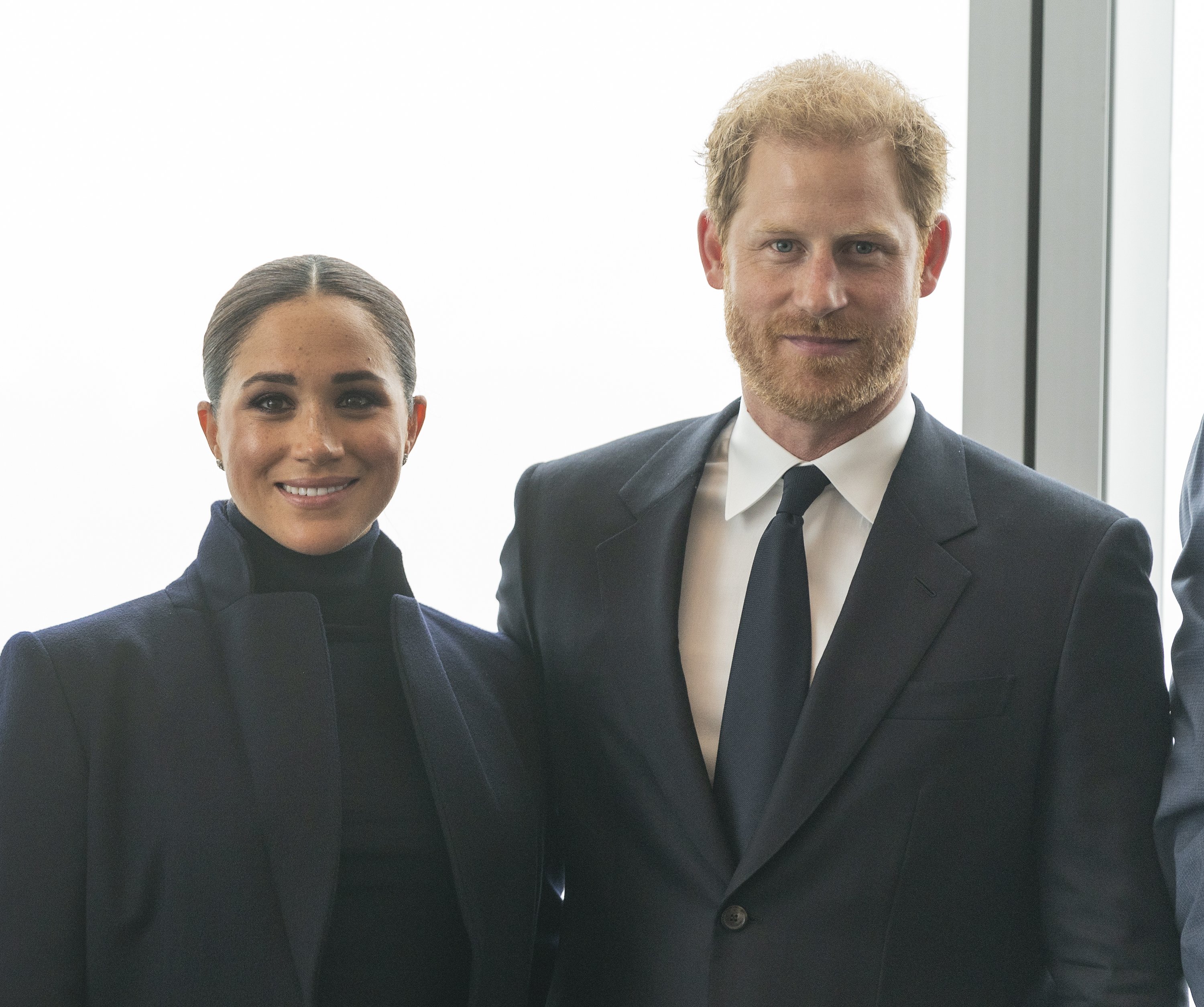 Meghan Markle and her husband Prince Harry pictured visiting One World Observatory on 102nd floor of Freedom Tower of World Trade Center | Source: Getty Images