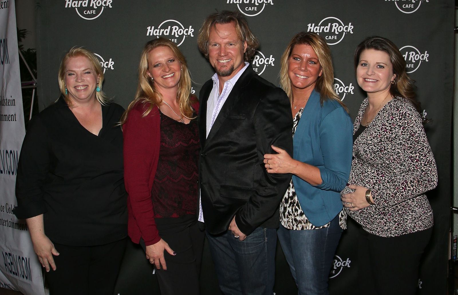 Janelle, Christine, Kody, Meri, and Robyn Brown at the Hard Rock Hotel's 25th-anniversary celebration on October 10, 2015, in Las Vegas, Nevada | Photo: Getty Images