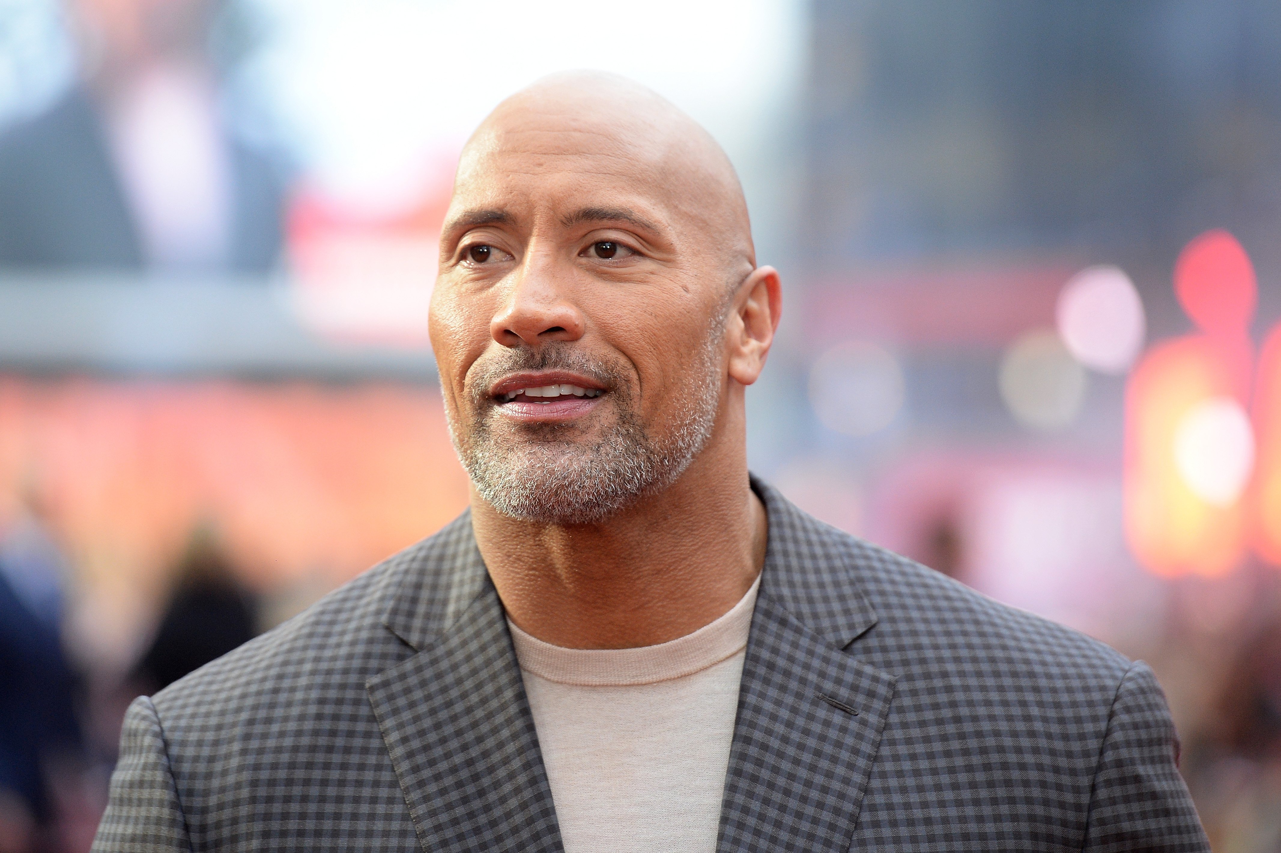 Dwayne Johnson during the European premiere of "Rampage" in April 2018. | Photo: Getty Images