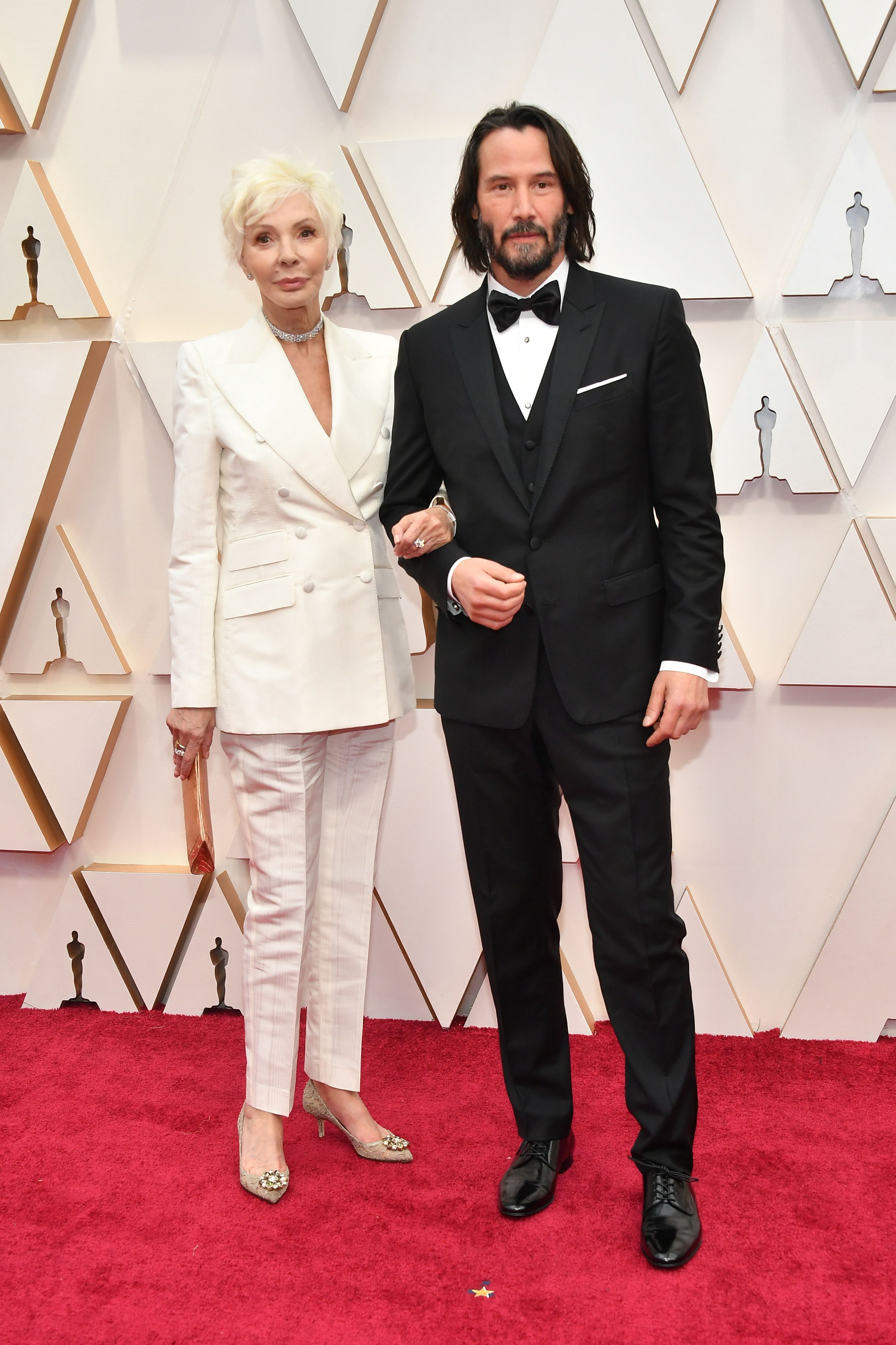 Keanu Reeves bei den Oscars 2020 mit seiner Mutter Patricia Taylor in Hollywood | Quelle: Getty Images