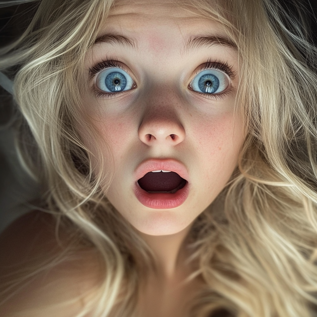 A shocked teenage girl | Source: Midjourney