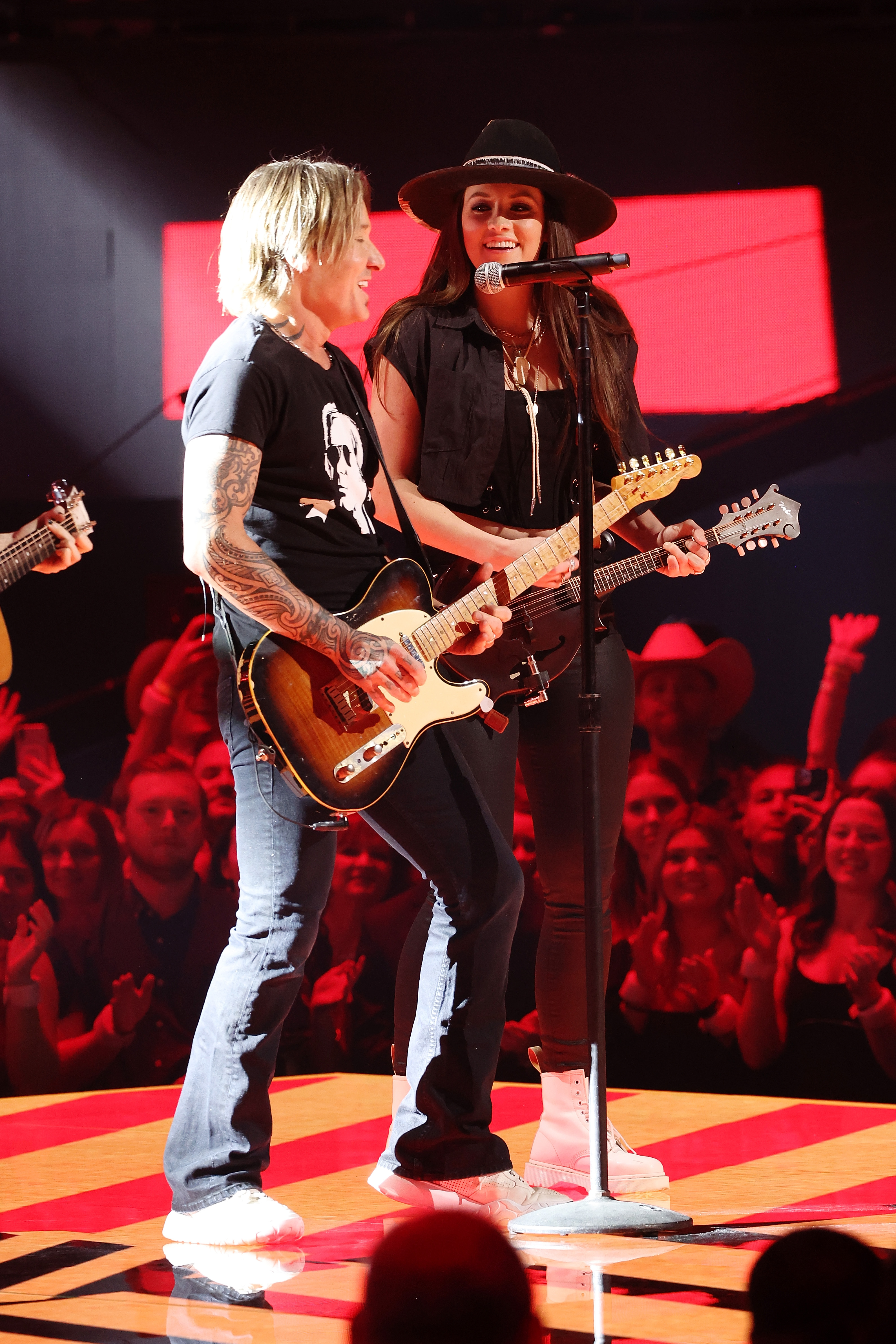 Keith Urban and Maggie Baugh perform onstage during the 2024 CMT Music Awards at Moody Center on April 07, 2024 in Austin, Texas. | Source: Getty Images