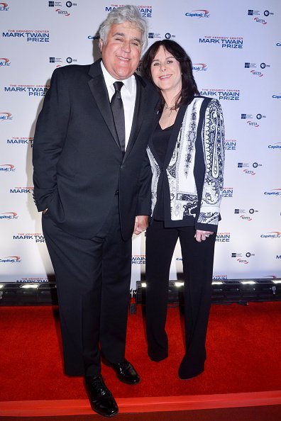 Jay Leno and Mavis Leno walks the red carpet during the 2014 Kennedy Center's Mark Twain Prize For Americacn Humor at The John F. Kennedy Center for the Performing Arts on October 19, 2014, in Washington, DC. | Source: Getty Images.