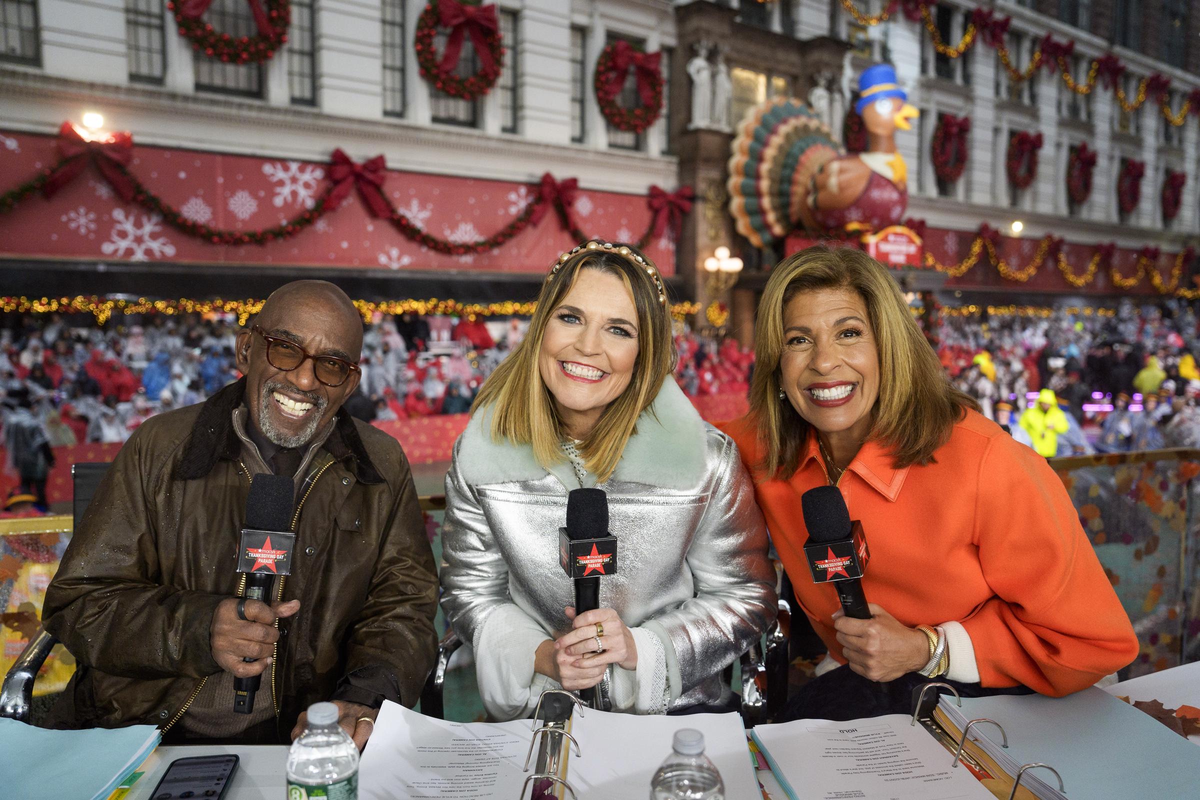 Al Roker, Savannah Guthrie, and Hoda Kotb pictured on November 28, 2024, in New York | Source: Getty Images