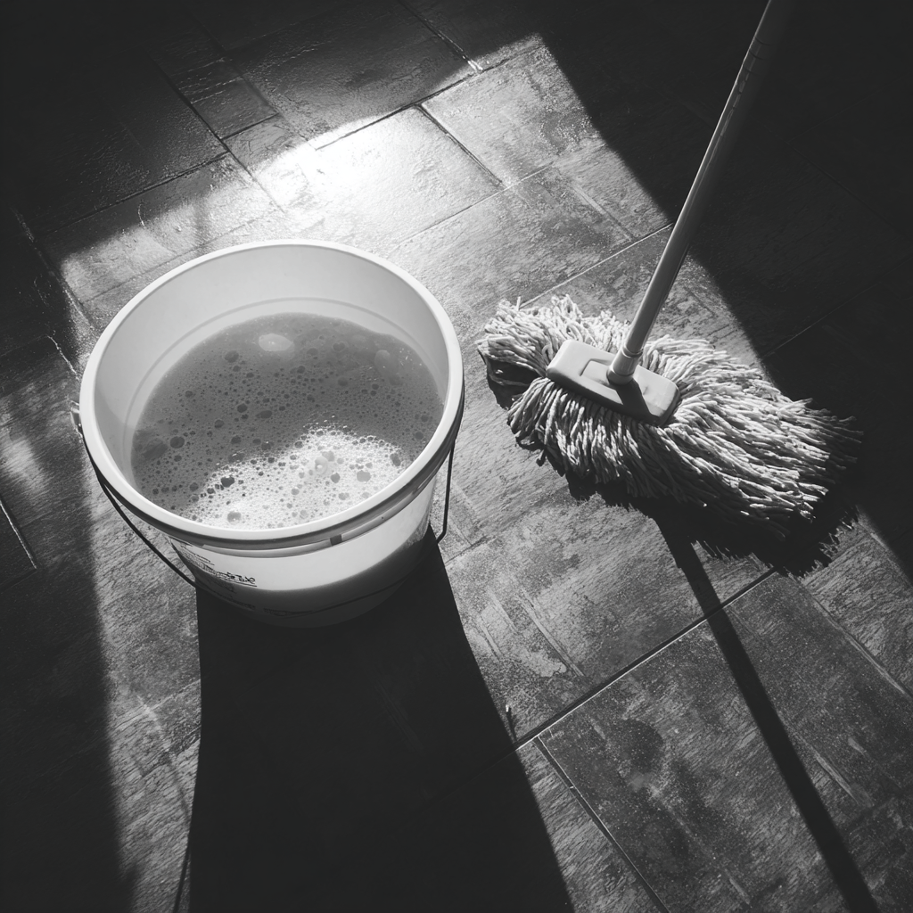 A mop and a bucket of water | Source: Midjourney
