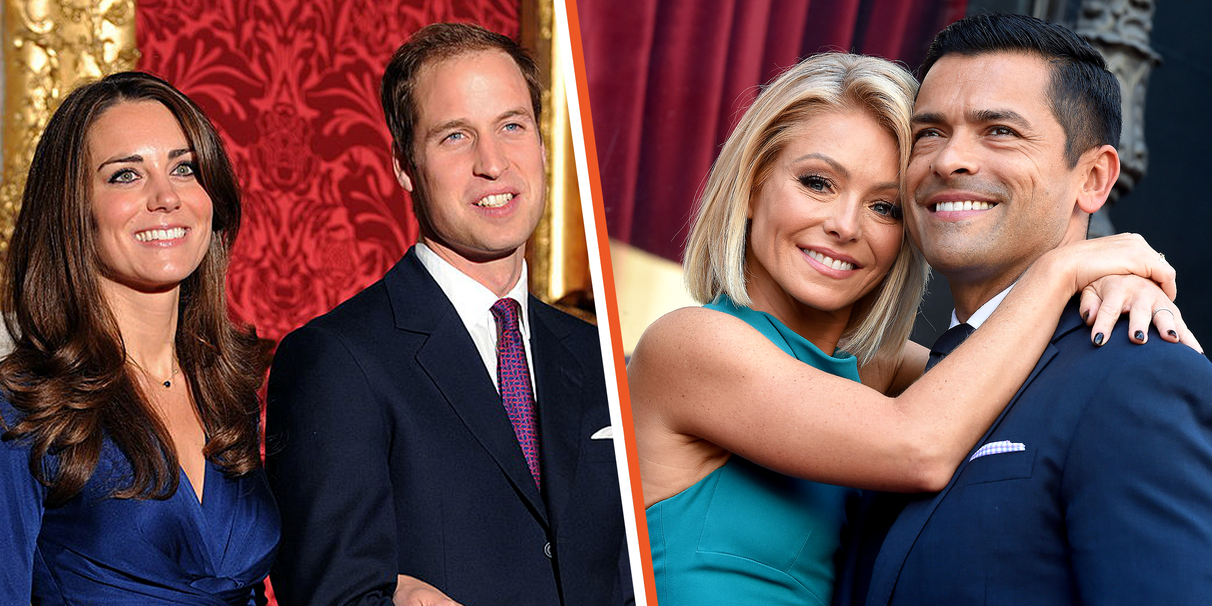 Prince William and Princess Catherine | Kelly Ripa and Mark Consuelos | Source: Getty Images | Source: Getty Images
