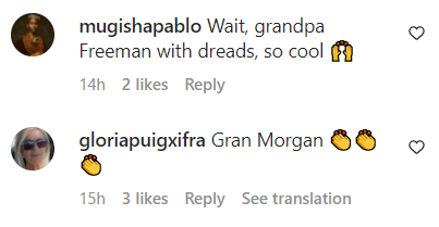 Comments about Morgan Freeman's grey dreadlocks. | Source: Instagram.com/Morgand Freeman