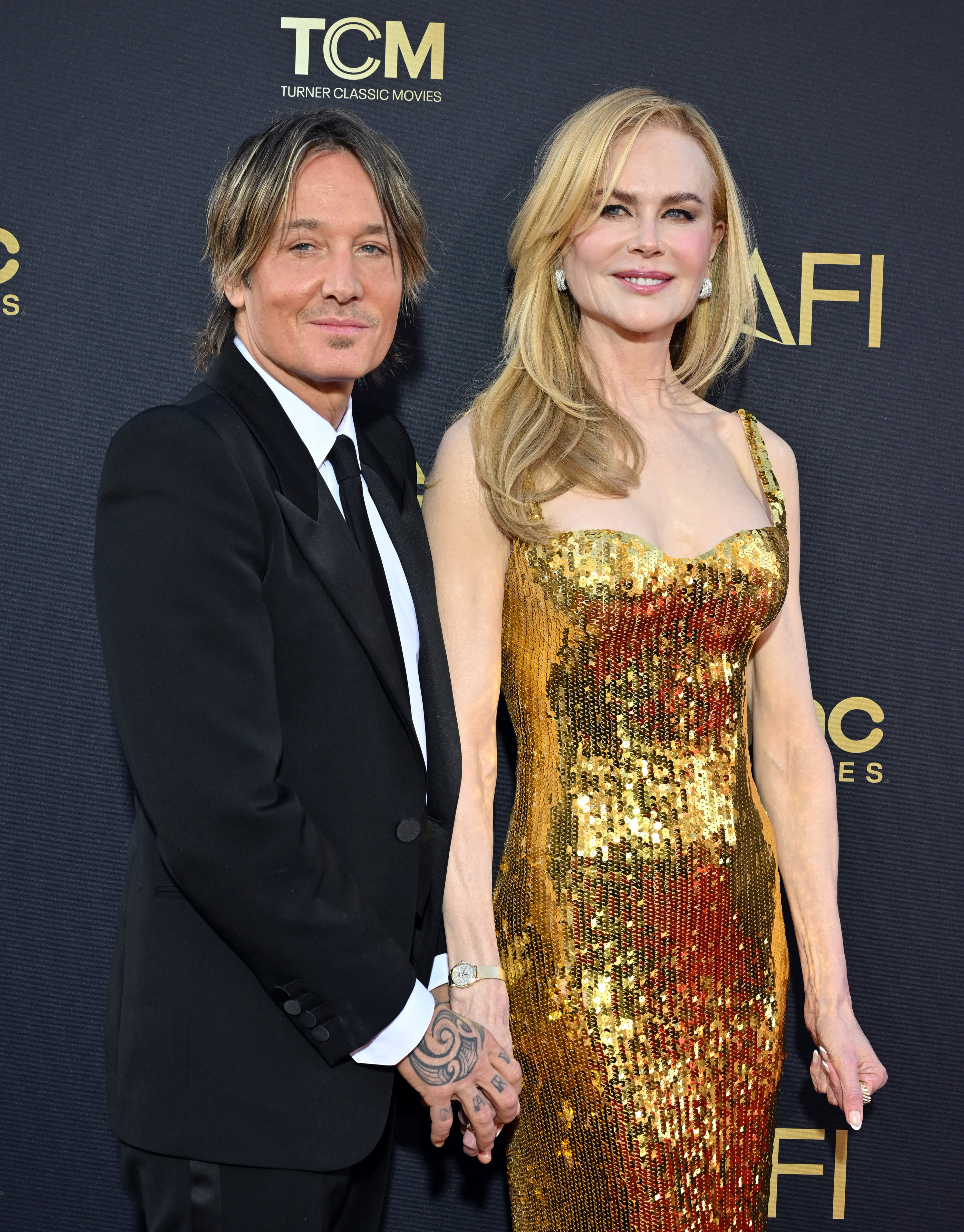 Keith Urban and Nicole Kidman at the 49th AFI Life Achievement Award Gala Tribute celebrating the actress at the Dolby Theatre on April 27, 2024, in Hollywood, California. | Source: Getty Images