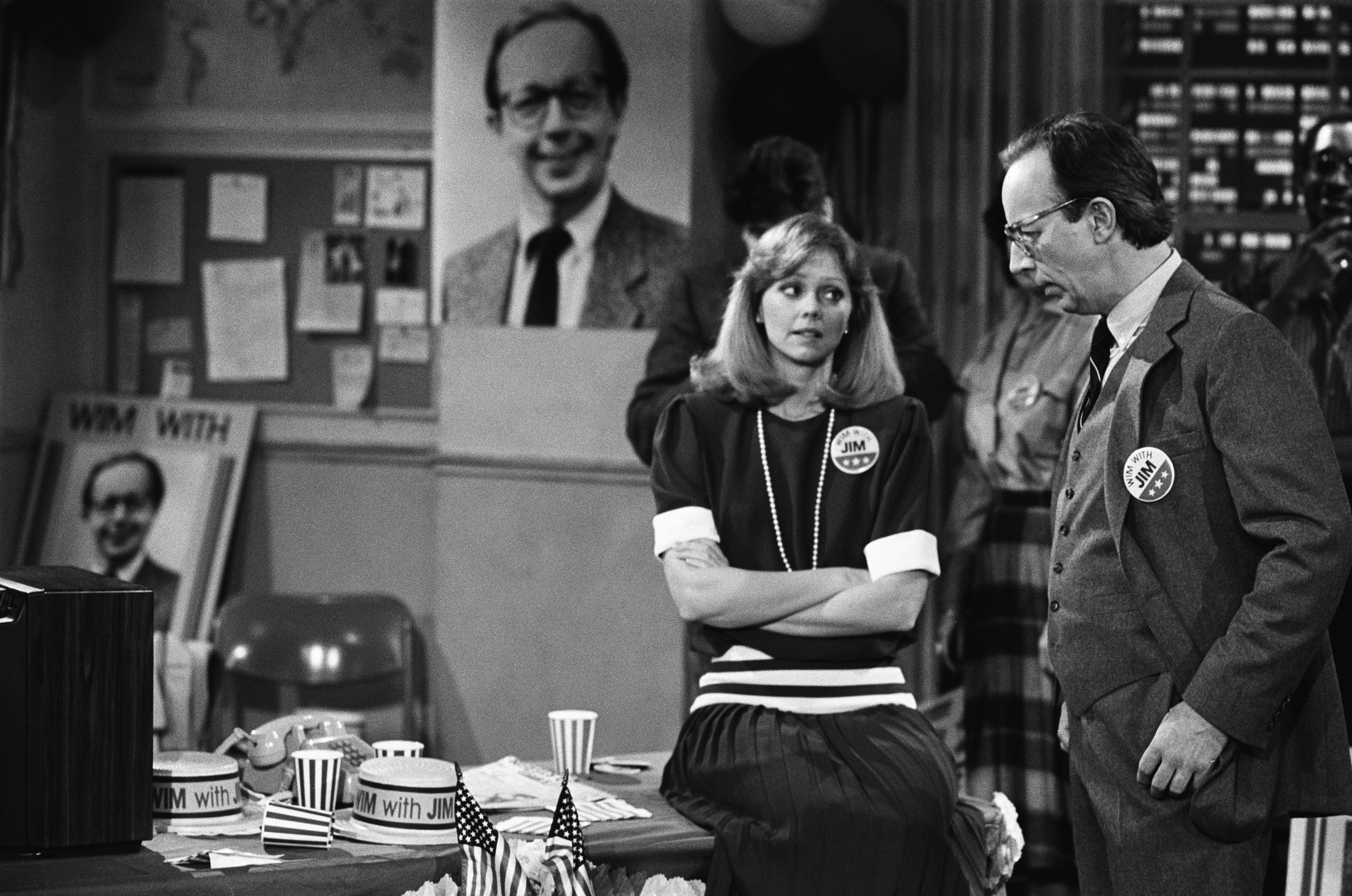 Shelley Long as Diane Chambers and Max Wright as Jim Fleener in an episode of "Cheers" in 1986 | Source: Getty Images