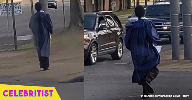 Teen spotted walking to high school graduation in viral photo was gifted a car