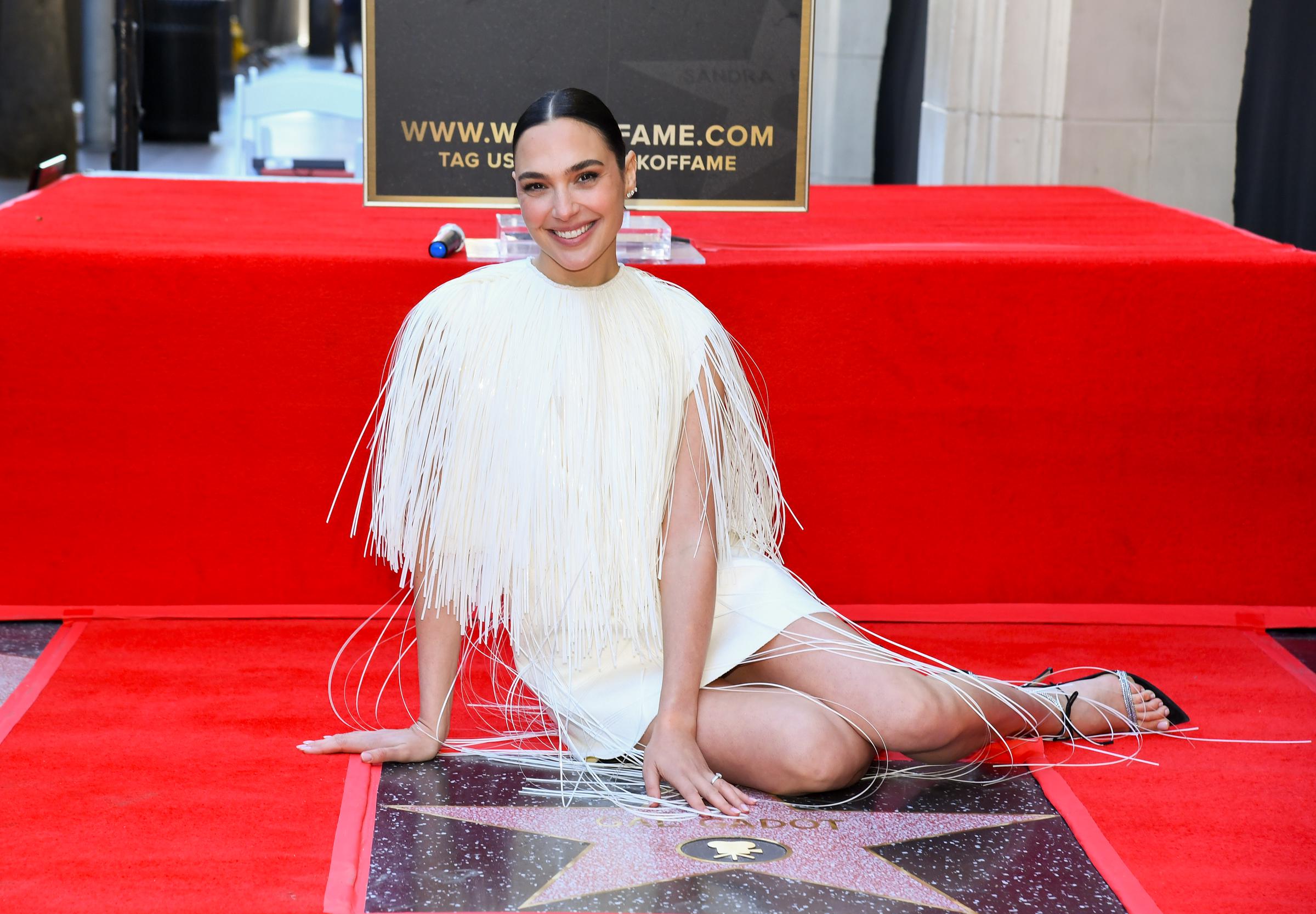 Gal Gadot attends her Hollywood Walk of Fame Star Ceremony in Hollywood, California on March 18, 2025 | Source: Getty Images