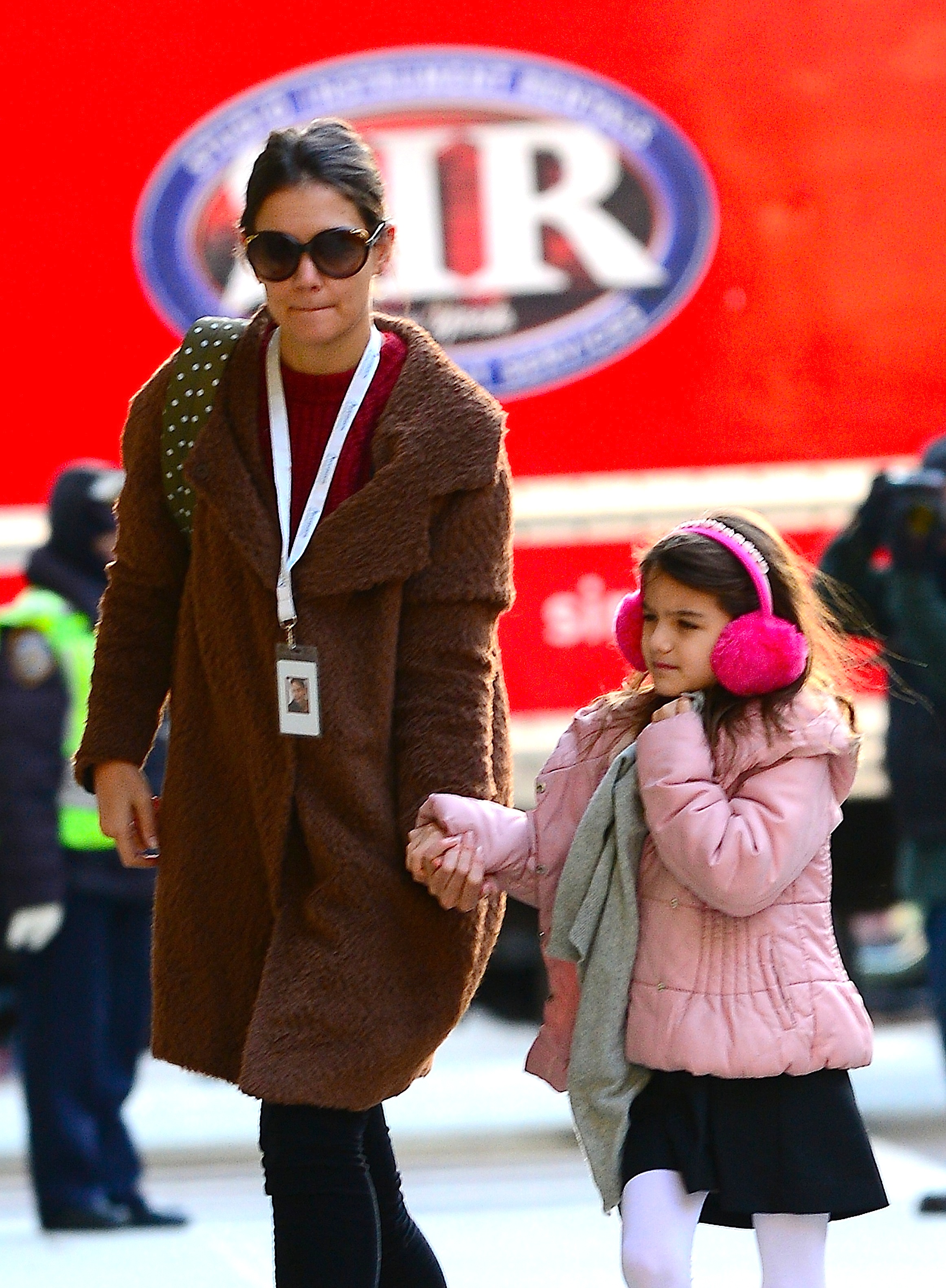 Katie Holmes and Suri Cruise are seen on December 12, 2013 in New York City | Source: Getty Images