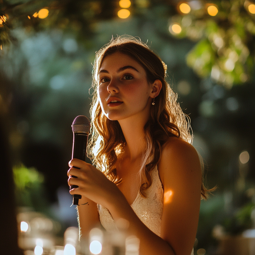 Woman giving a speech at an event | Source: Midjourney