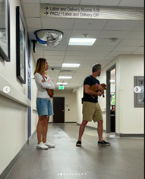 Chelsea Noble and Kirk Cameron waiting in the hospital, posted on August 1, 2024 | Source: Instagram/kirkcameronofficial