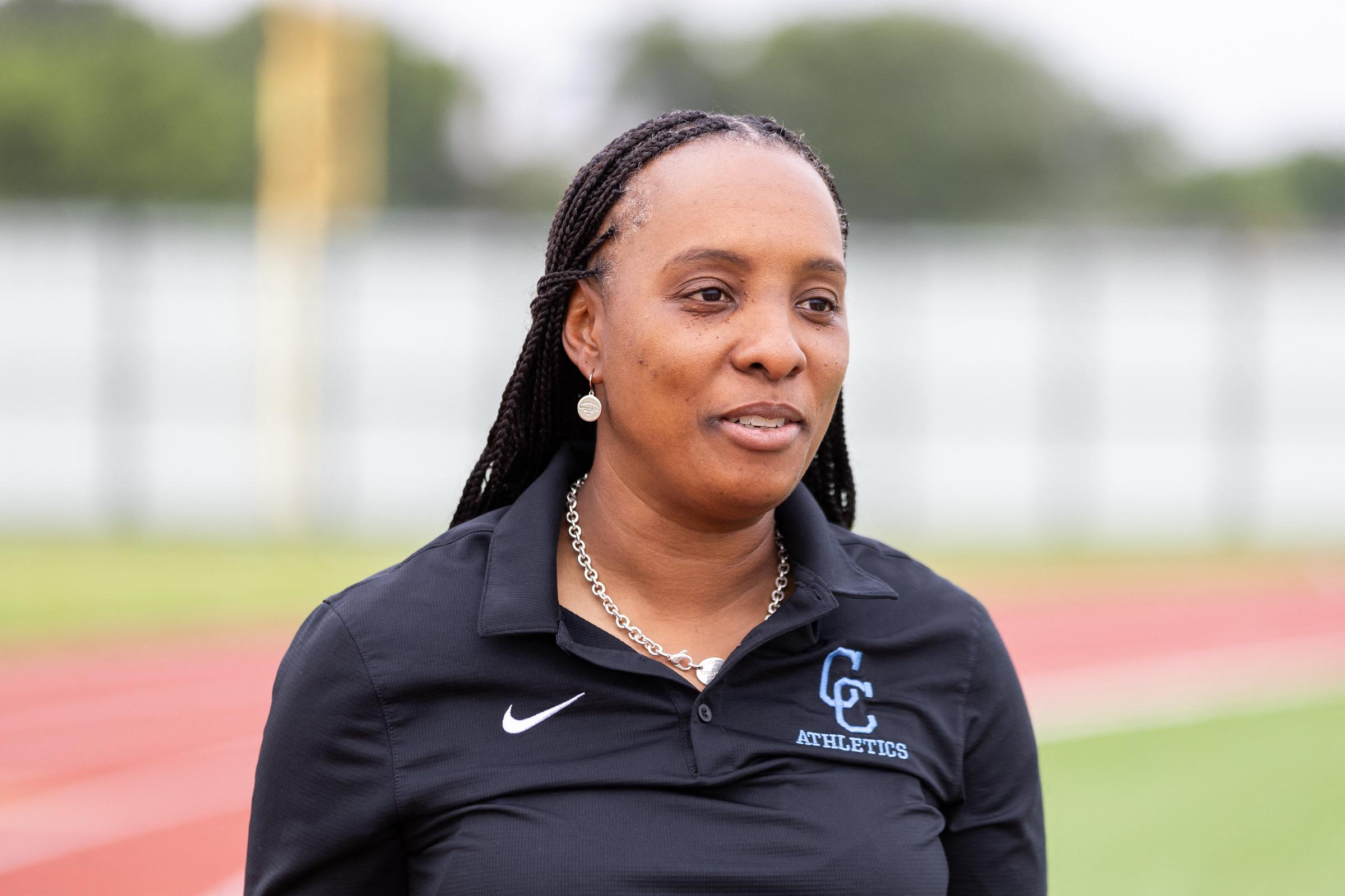 Lauren Cross poses at a practice workout at the Sha'Carri Richardson Track on May, 6, 2024, in Dallas, Texas. | Source: Getty Images