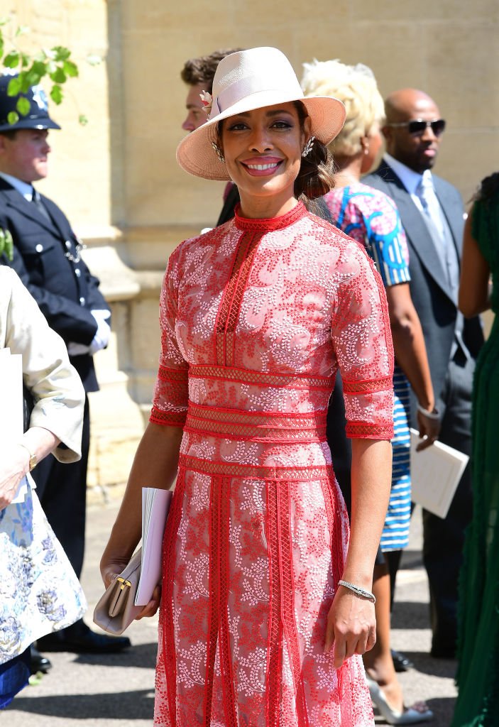 Gina Torres leaves St George's Chapel at Windsor Castle after the wedding of Meghan Markle and Prince Harry on May 19, 2018 in Windsor, England | Photo: GettyImages