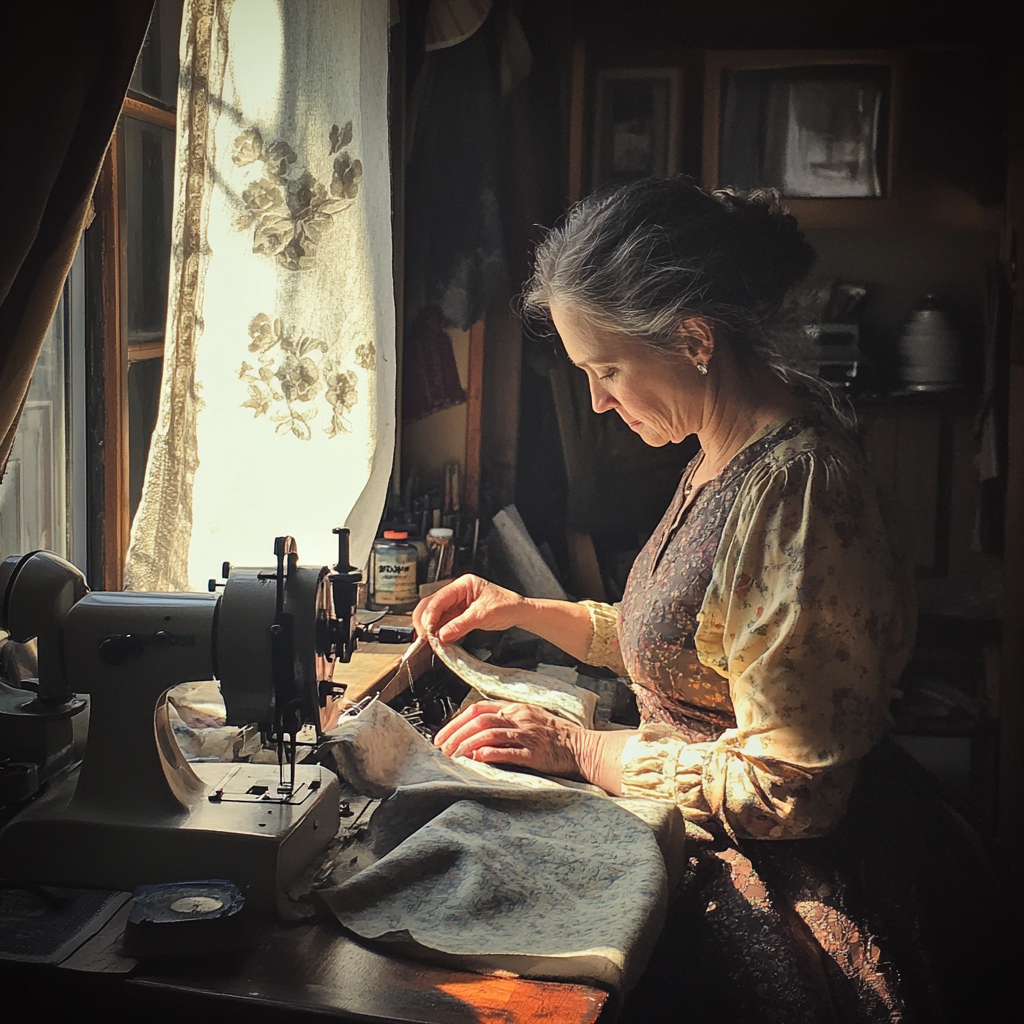 An older seamstress | Source: Midjourney