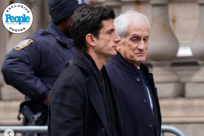 Jack Schlossberg walks beside his father, Edwin as they arrive for Tatiana's funeral, seen from a post dated January 5, 2026. | Source: Instagram/people