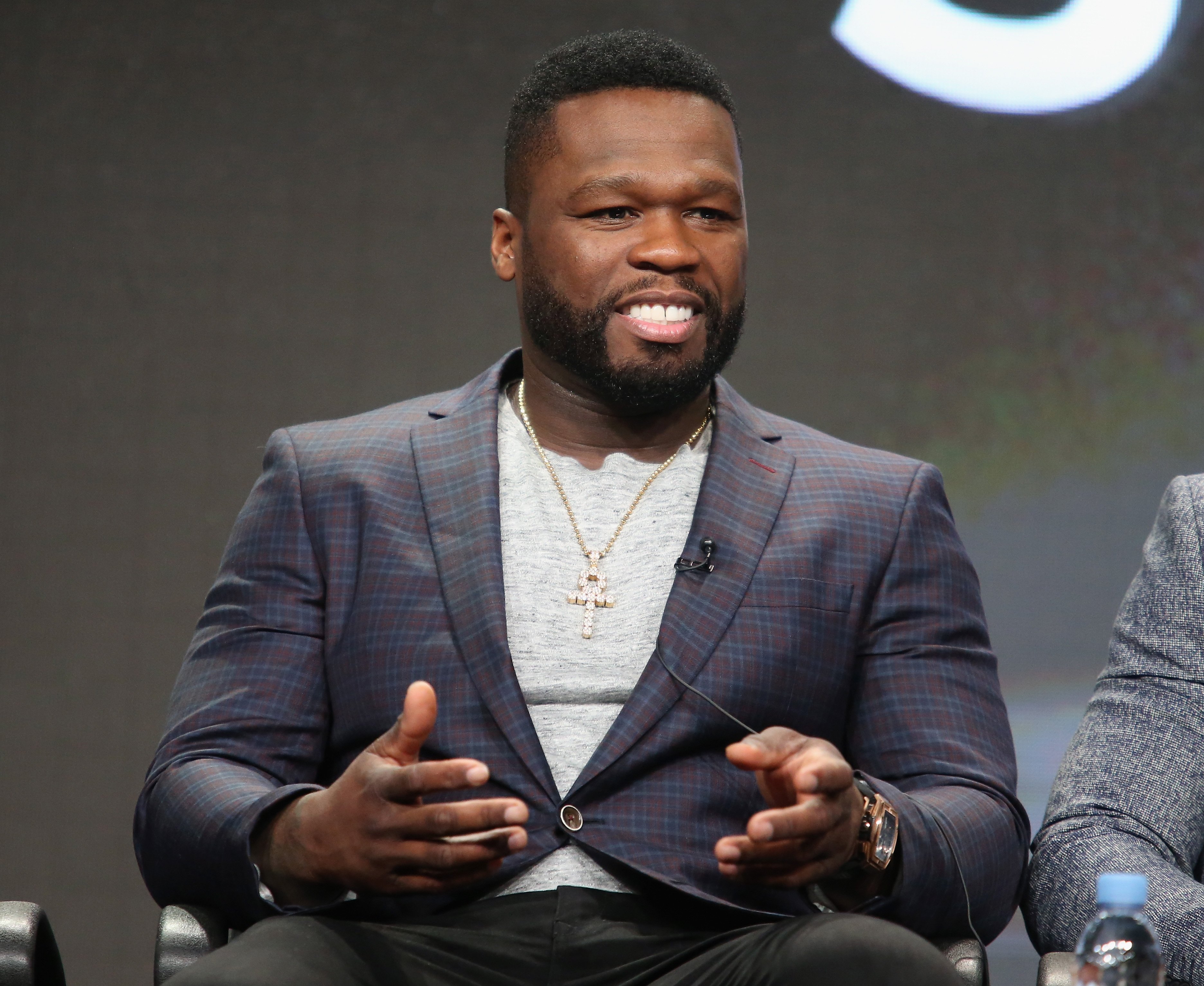 50 Cent speaking at a "Power" panel discussion in 2016. | Photo: Getty Images