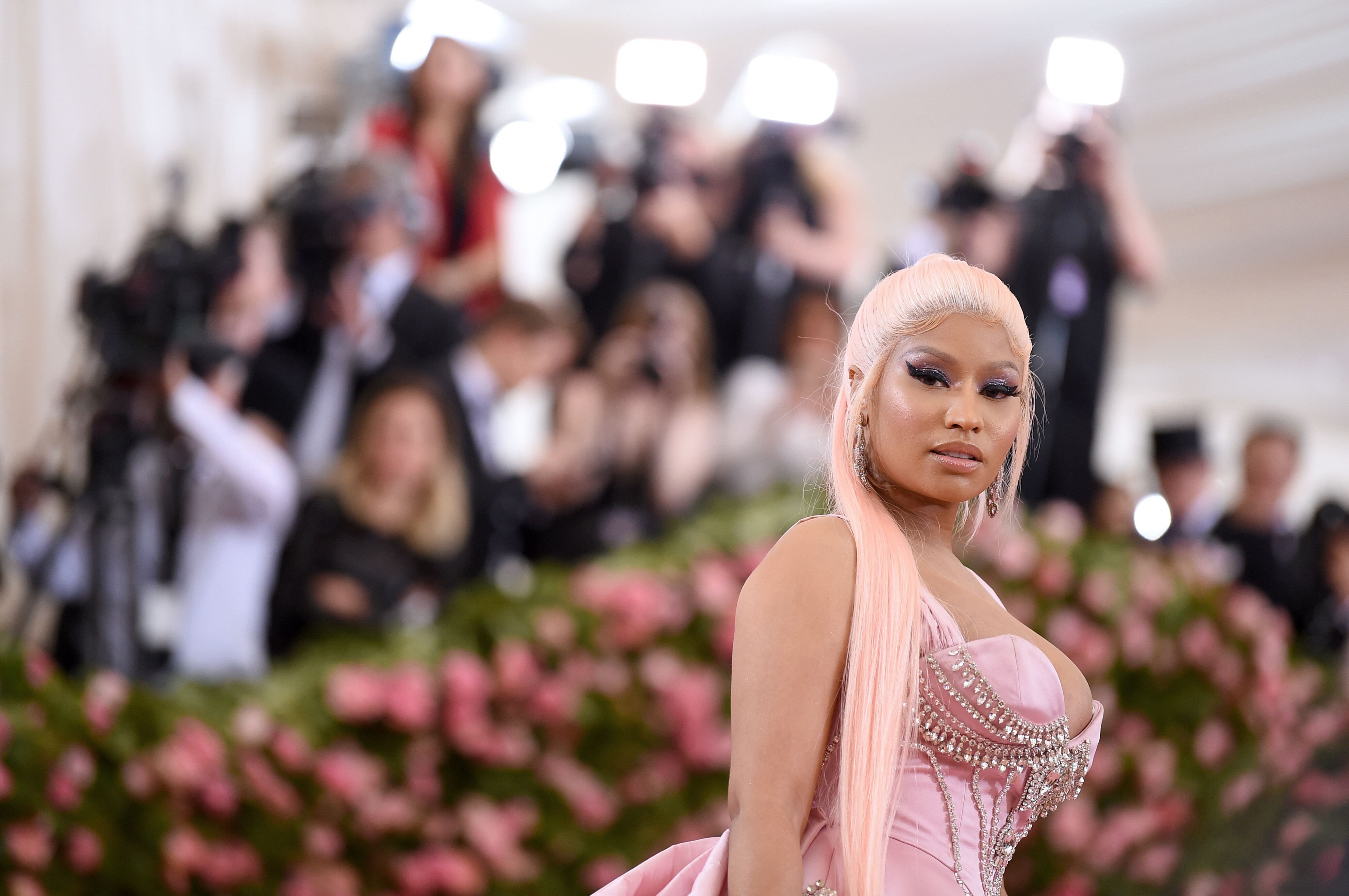 Nicki Minaj at the red carpet of the MET Gala | Source: Getty Images/GlobalImagesUkraine