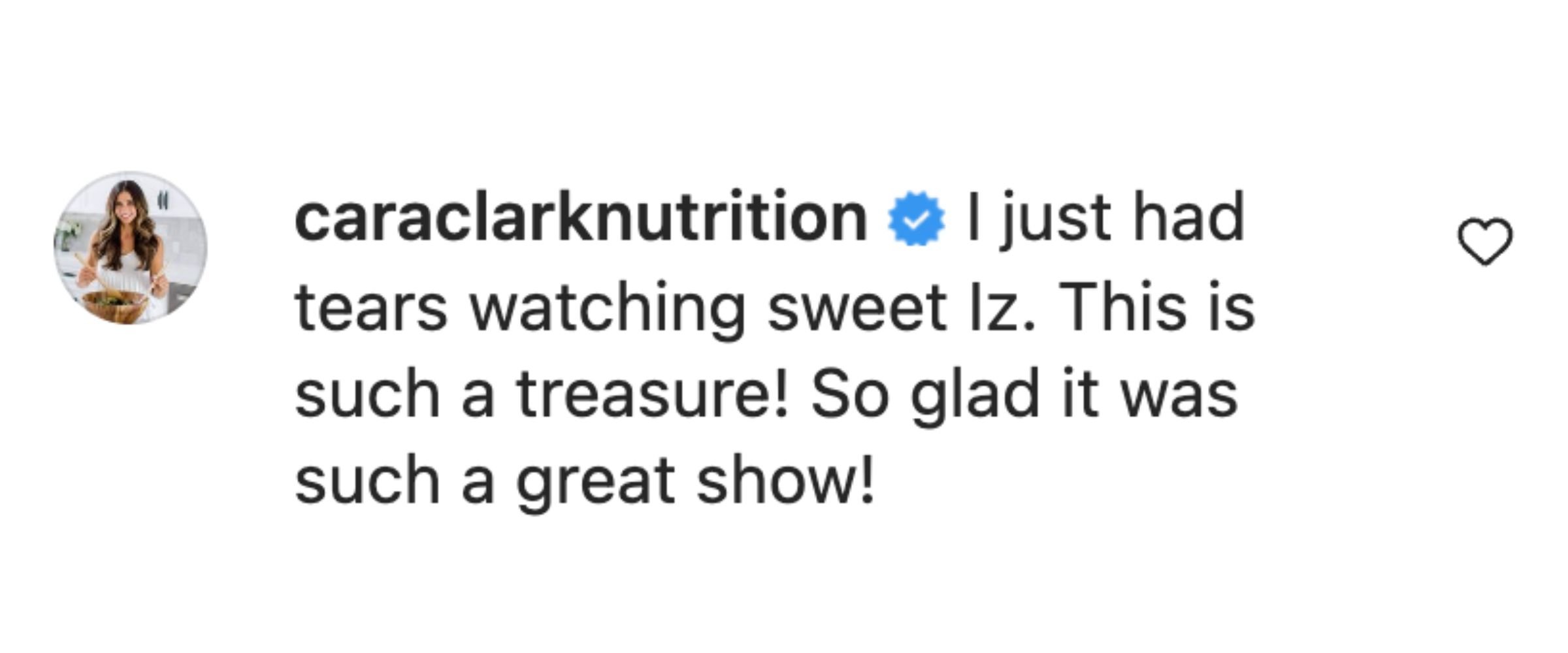 caraclarknutrition on Carrie Underwood's Instagram, 17 October, 2022 | Source: instagram.com/carrieunderwood