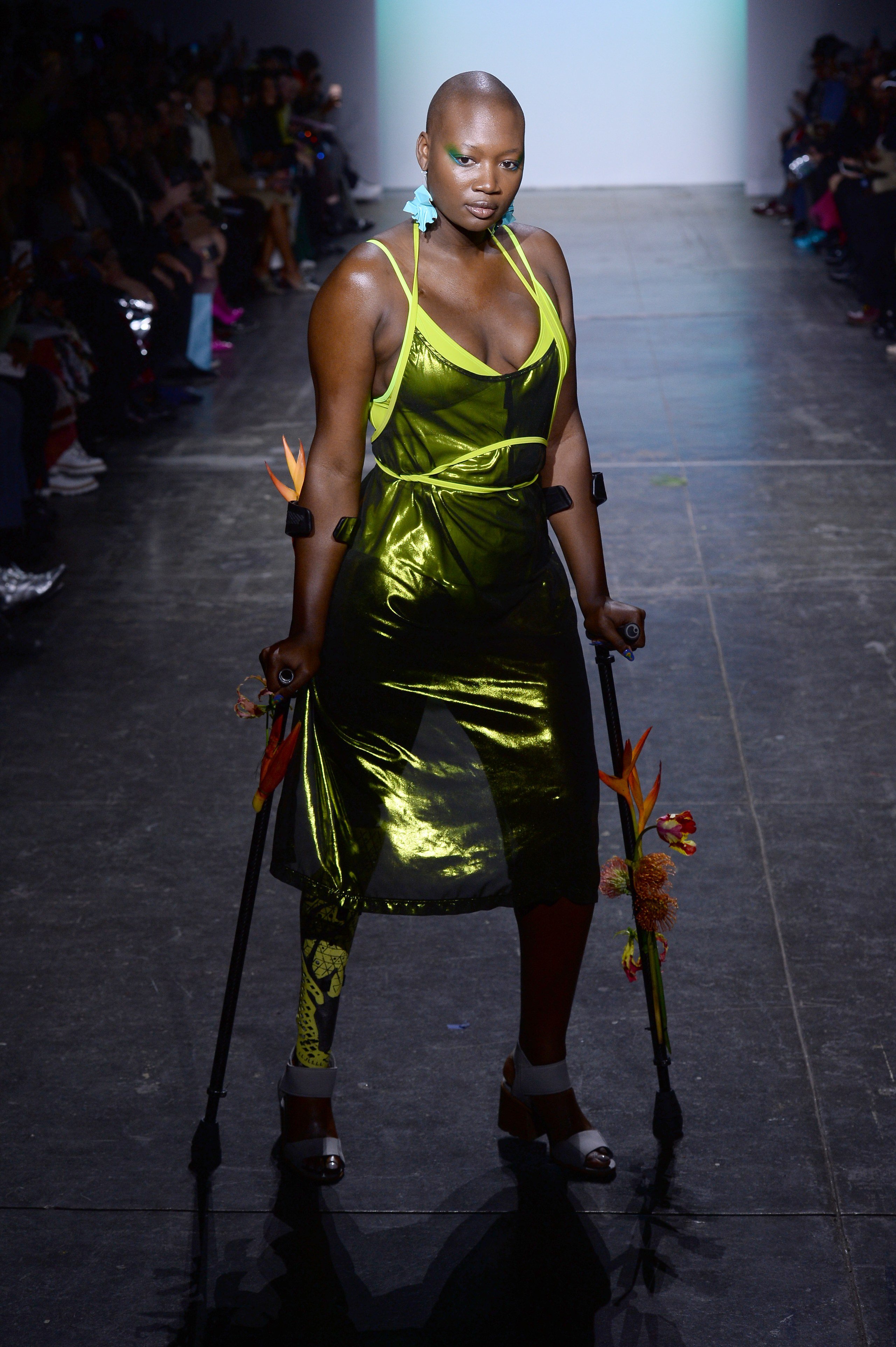Mama Cax modelling for Chromat during New York Fashion Week on February 8, 2019. | Photo: Getty Images
