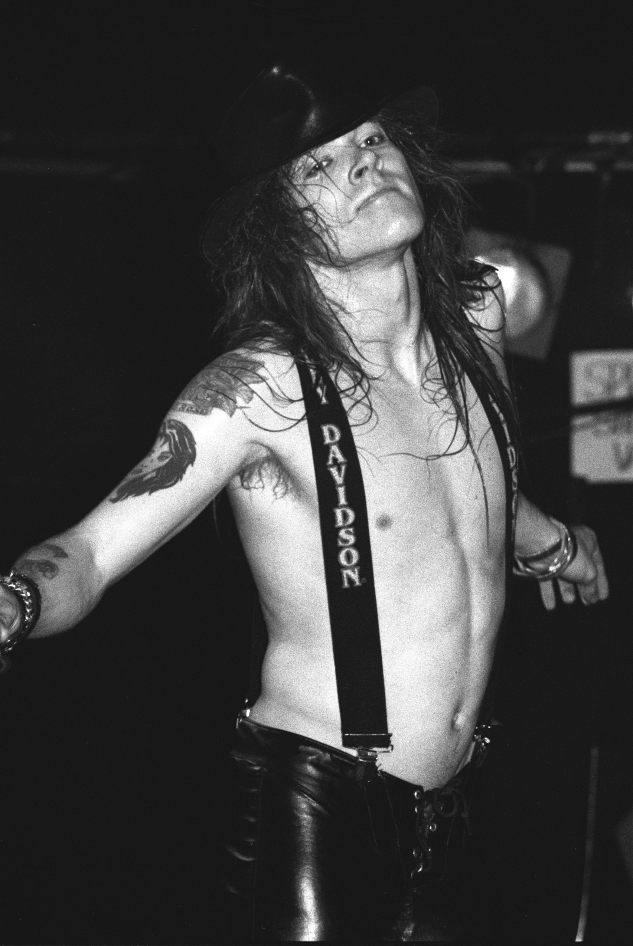Axl Rose of Guns N Roses performs at L'Amour on October 29, 1987, in the Brooklyn borough of New York City. | Source: Getty Images