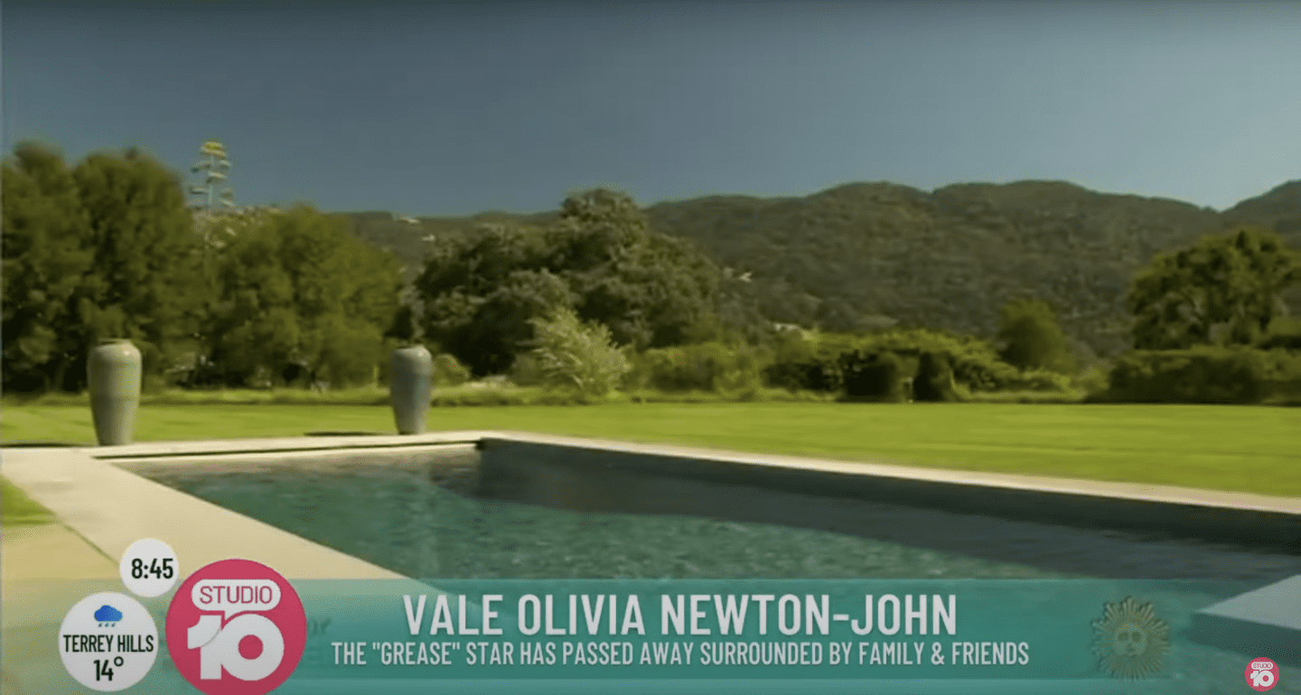 Olivia Newton-John's California horse ranch house. | Source: Youtube.com/Studio 10