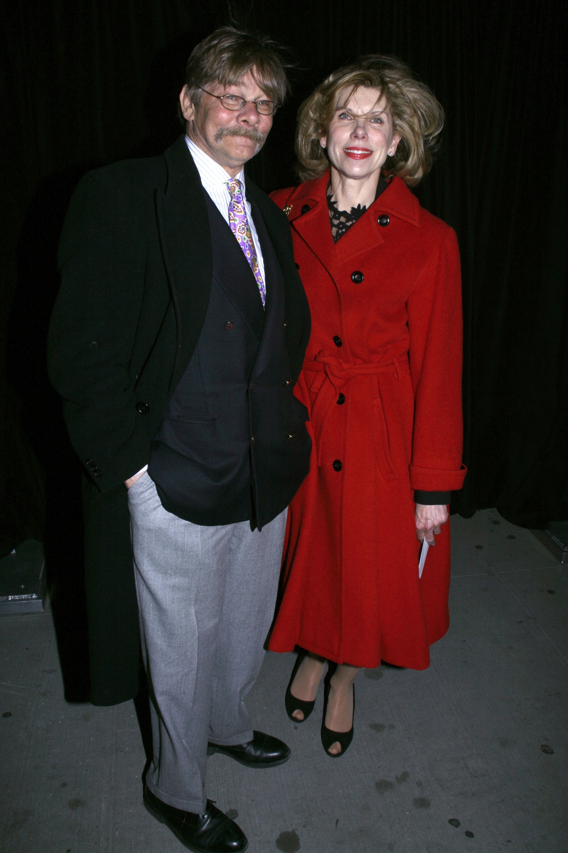 Christine Baranski and Matthew Cowles in New York City. on March 29, 2007 | Source: Getty Images