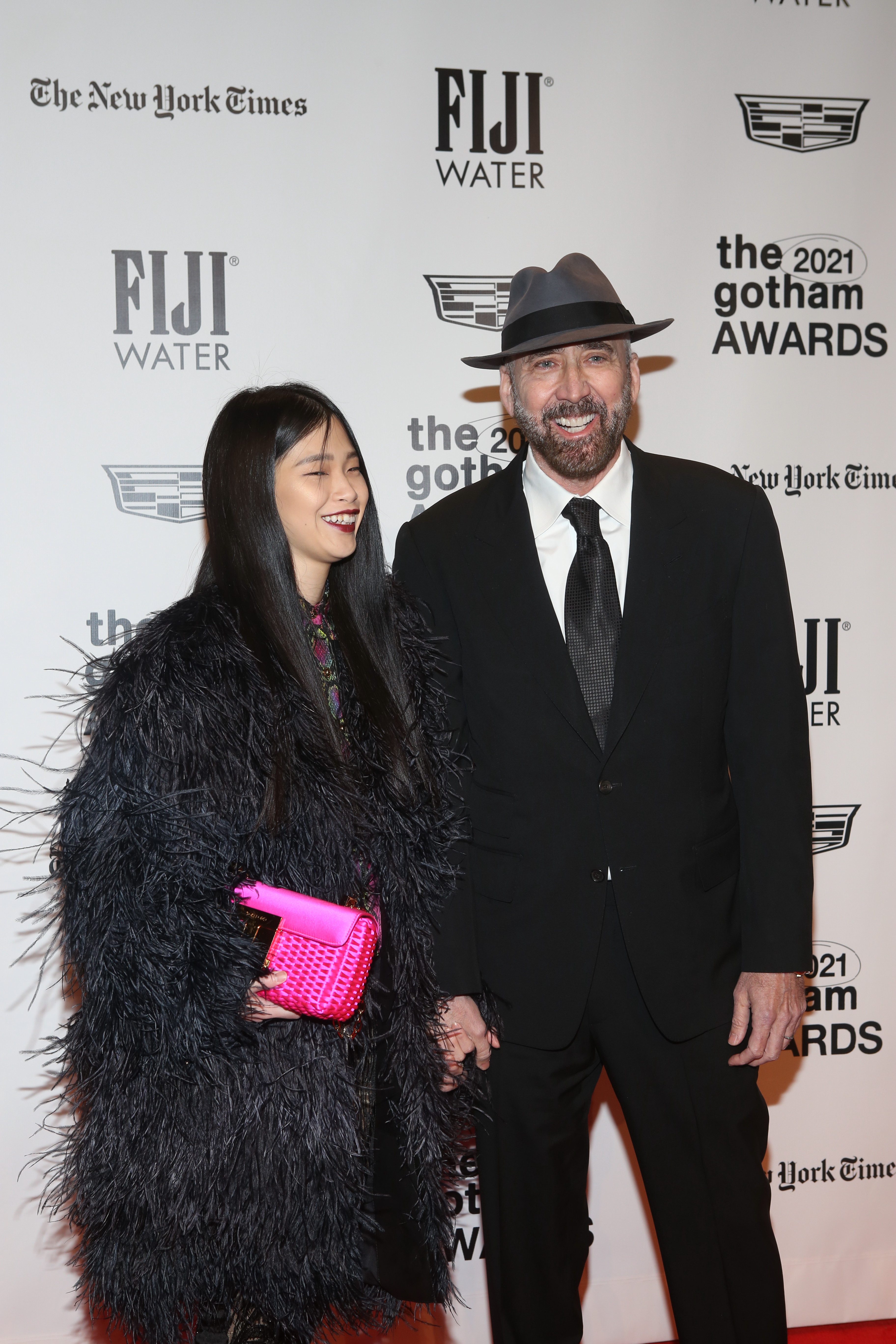 Riko Shibata and Nicolas Cage attend the 2021 Gotham Awards Presented By The Gotham Film & Media Institute at Cipriani Wall Street on November 29, 2021 in New York City. | Source: Getty Images