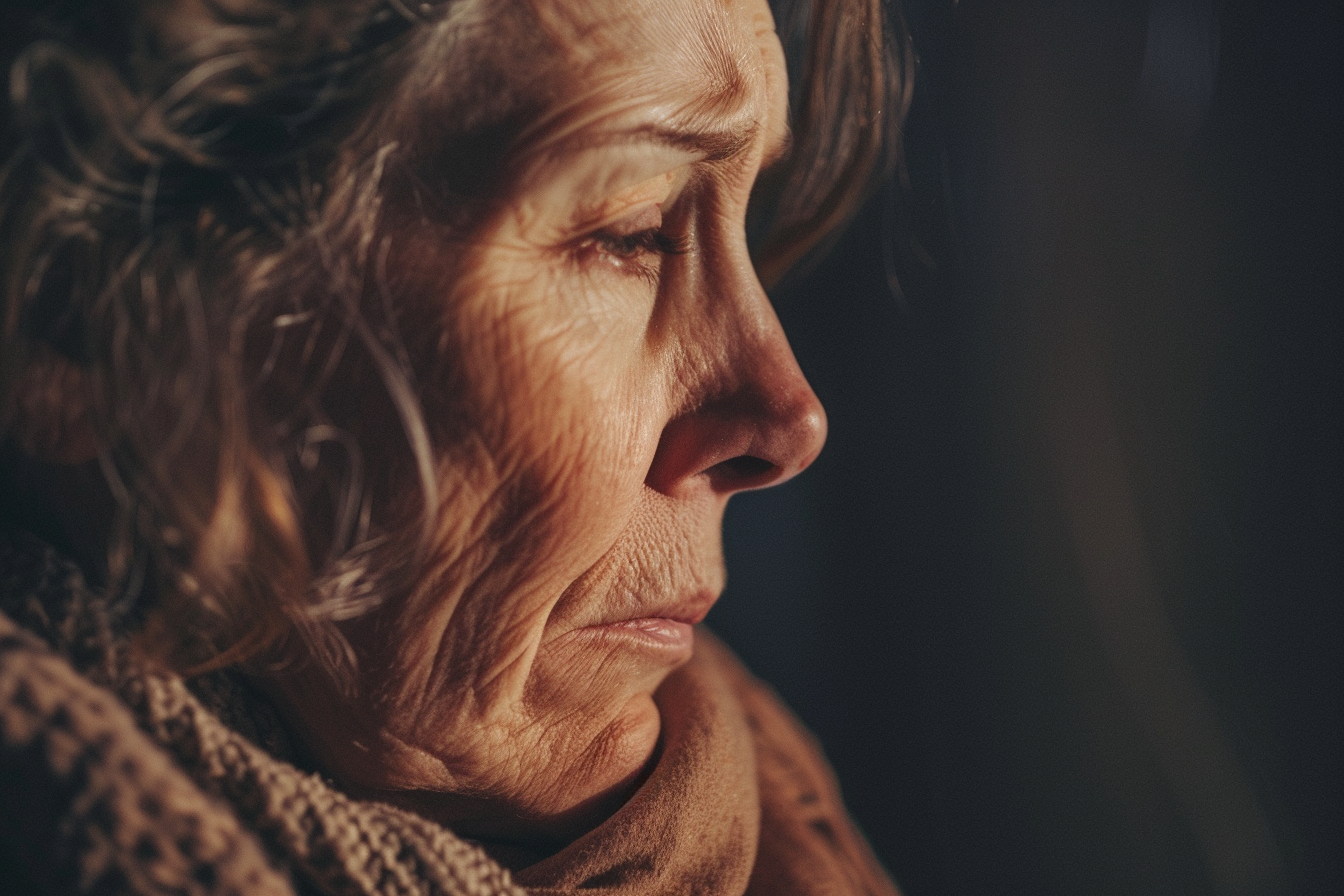 Sad elderly woman | Source: Midjourney