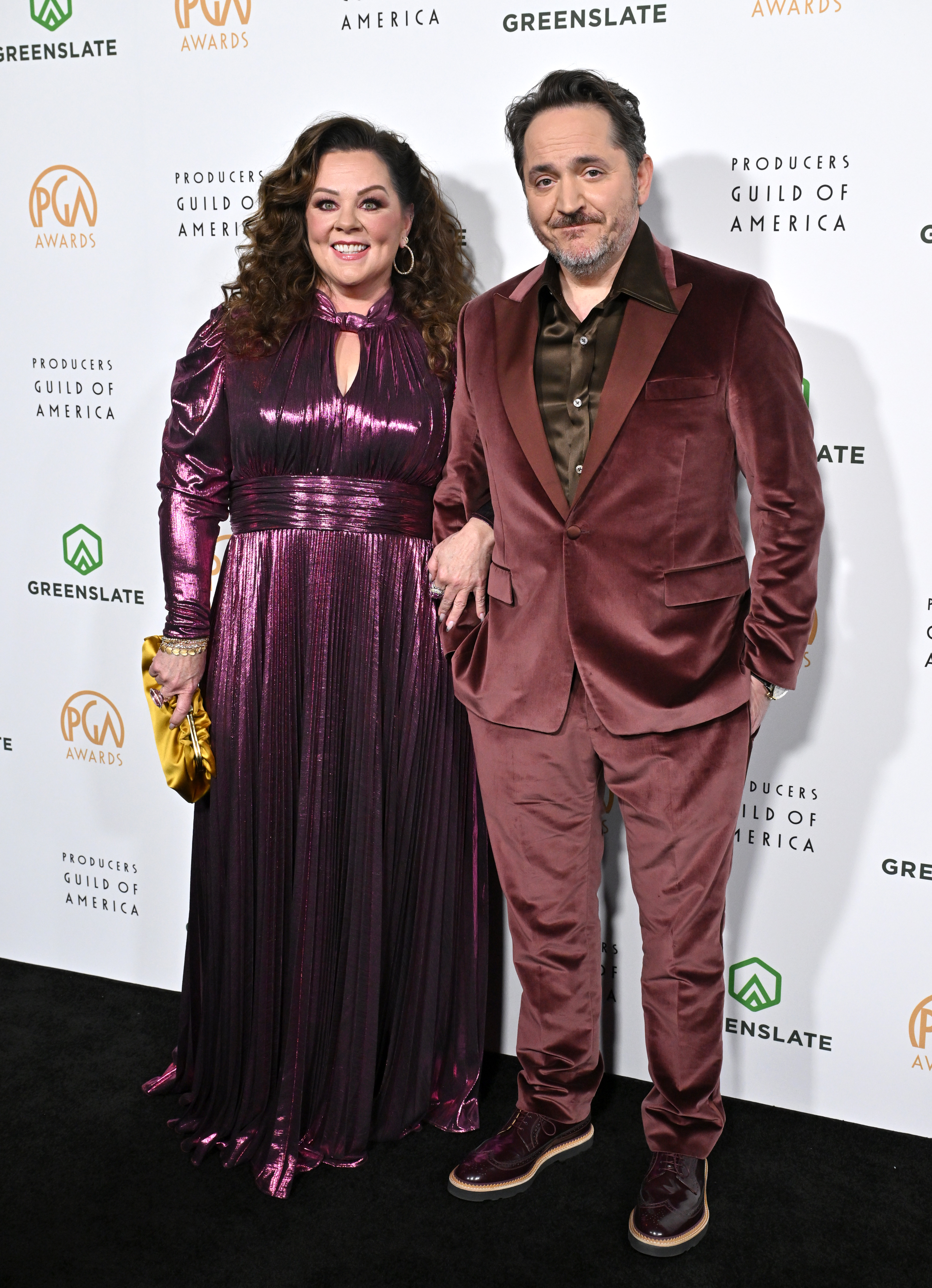 Melissa McCarthy and Ben Falcone at the 35th Annual Producers Guild Awards in Hollywood, California on February 25, 2024 | Source: Getty Images