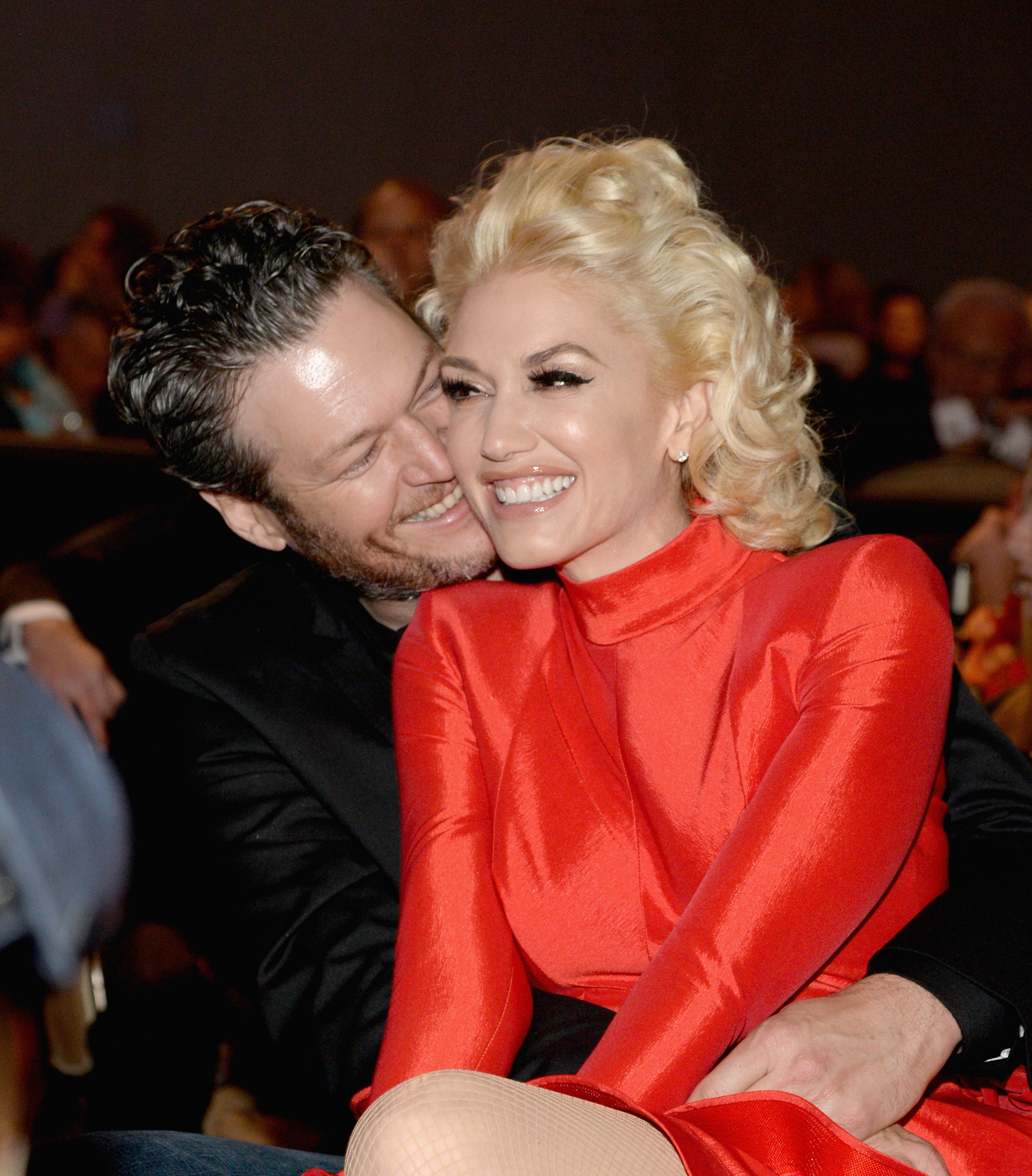 Blake Shelton and Gwen Stefani in Beverly Hills, California, on February 14, 2016. | Source: Getty Images
