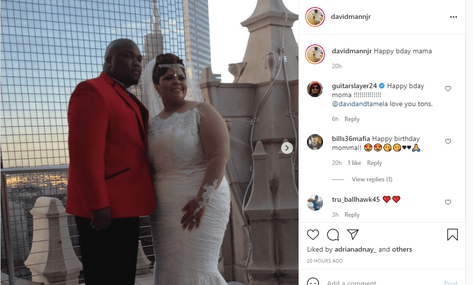 Tamela Mann Stuns In Tight Lacy Wedding Dress Posing With Her Only Son David In A Rare Tbt Photo Tamela Mann Stuns In Tight Lacy Wedding Dress Posing With Her Only Son David In A Rare Tbt Photo