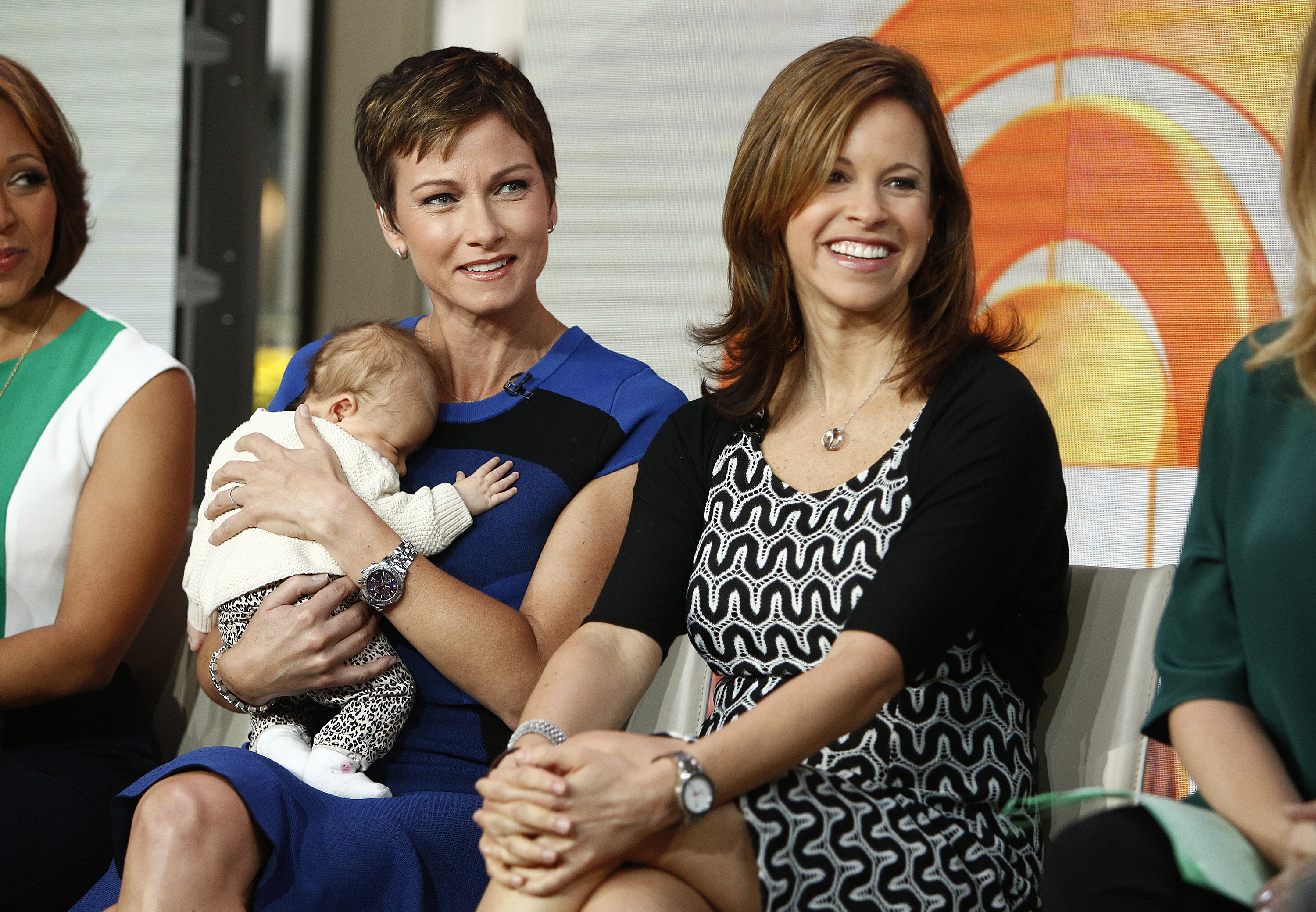(L-R) Stephanie Gosk and Jenna Wolfe appear on NBC News' "Today" show on September 27, 2013. | Source: Getty Images