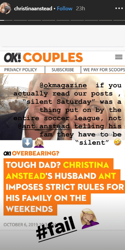 Christina Anstead slamming OK Magazine | Source: Instagram/christinaanstead