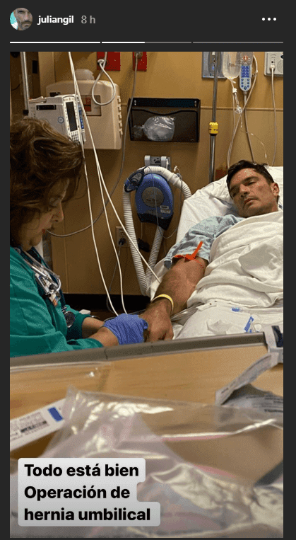 Julián Gil hospitalizado por una hernia umbilical. | Foto: Instagram/juliangil Julián Gil hospitalizado por una hernia umbilical. | Foto: Instagram/juliangil
