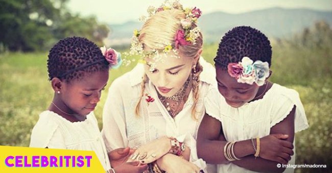 Madonna melts hearts in photos with her Malawi-born children in garden